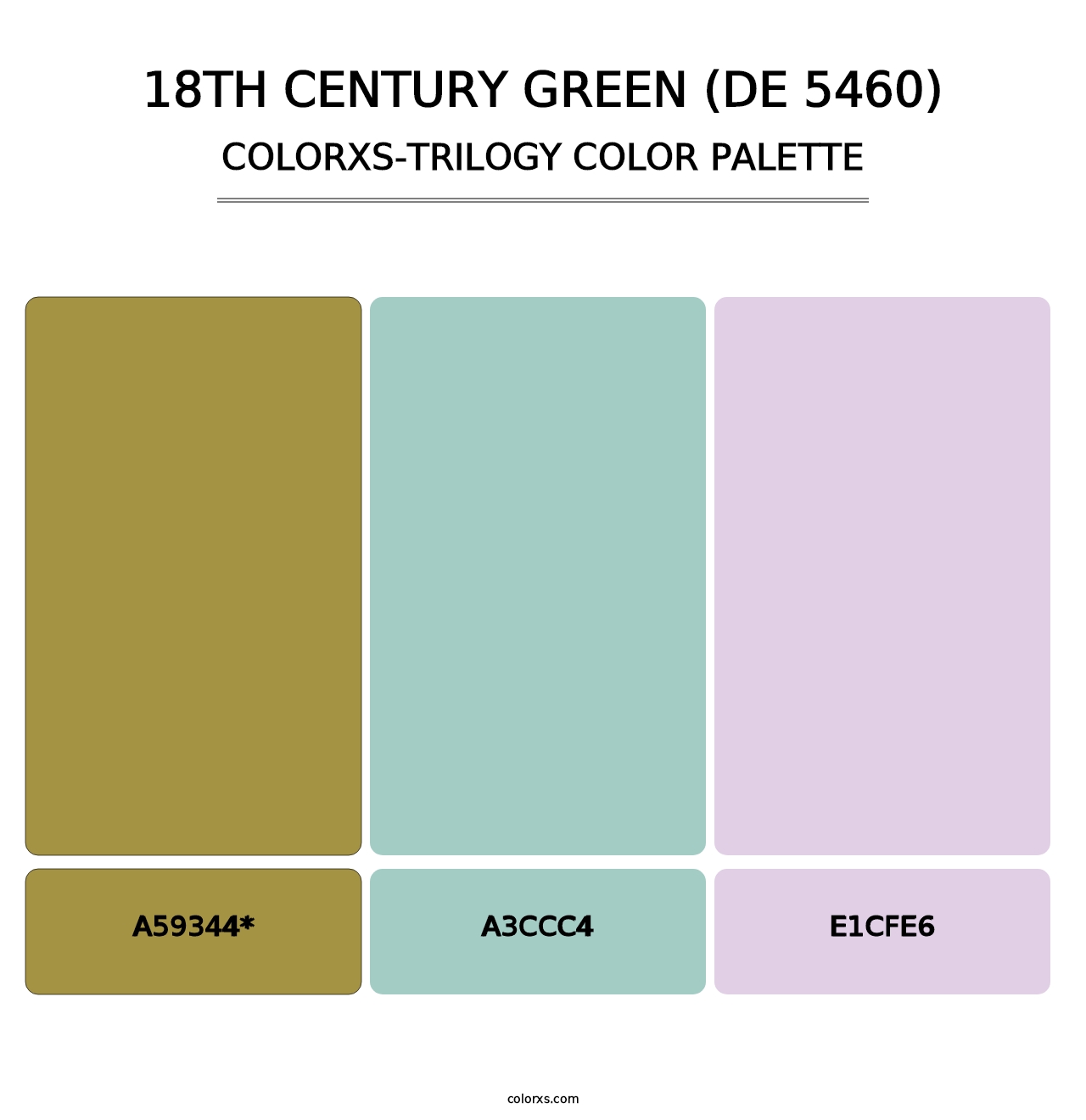 18th Century Green (DE 5460) - Colorxs Trilogy Palette