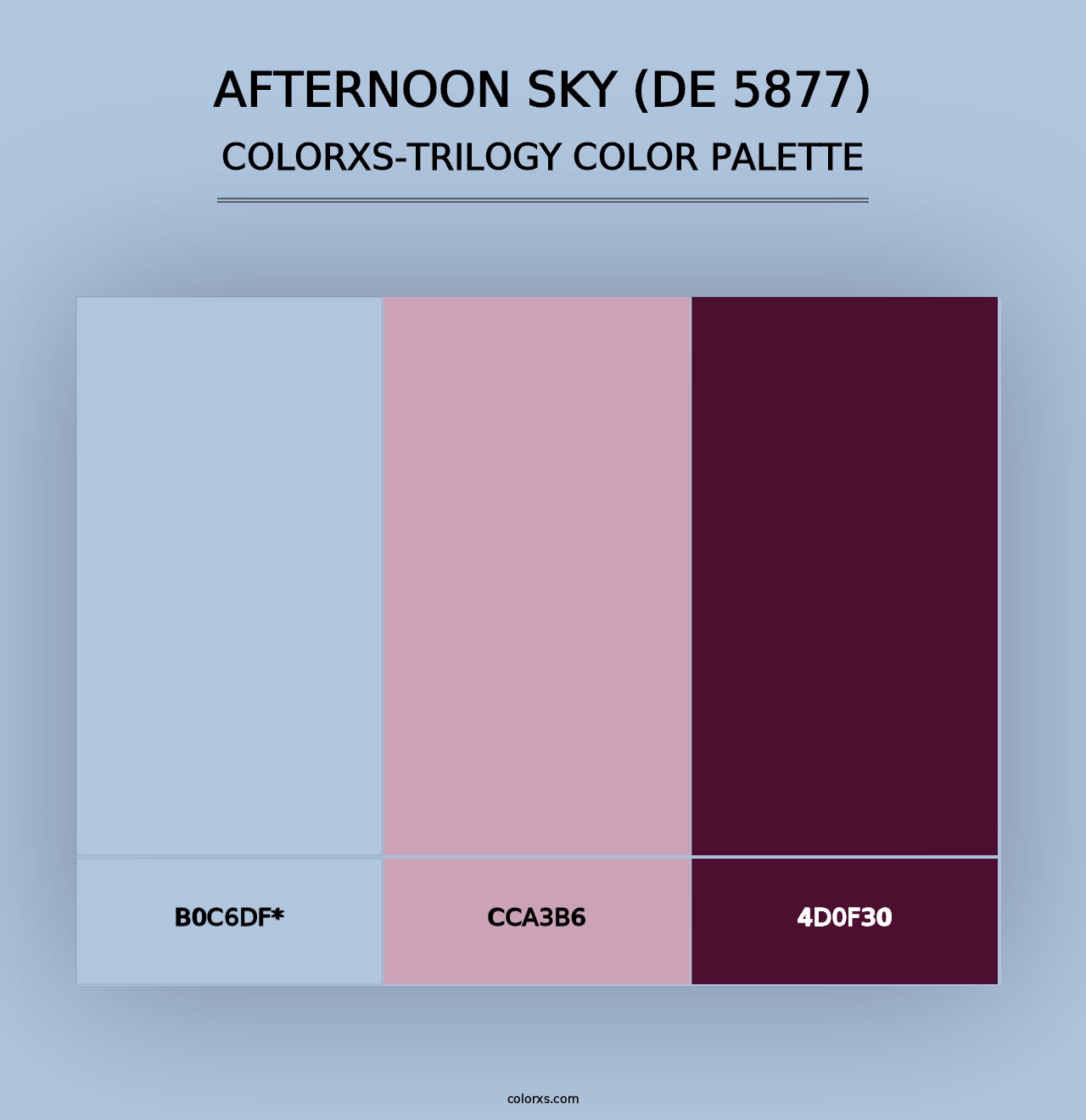 Afternoon Sky (DE 5877) - Colorxs Trilogy Palette