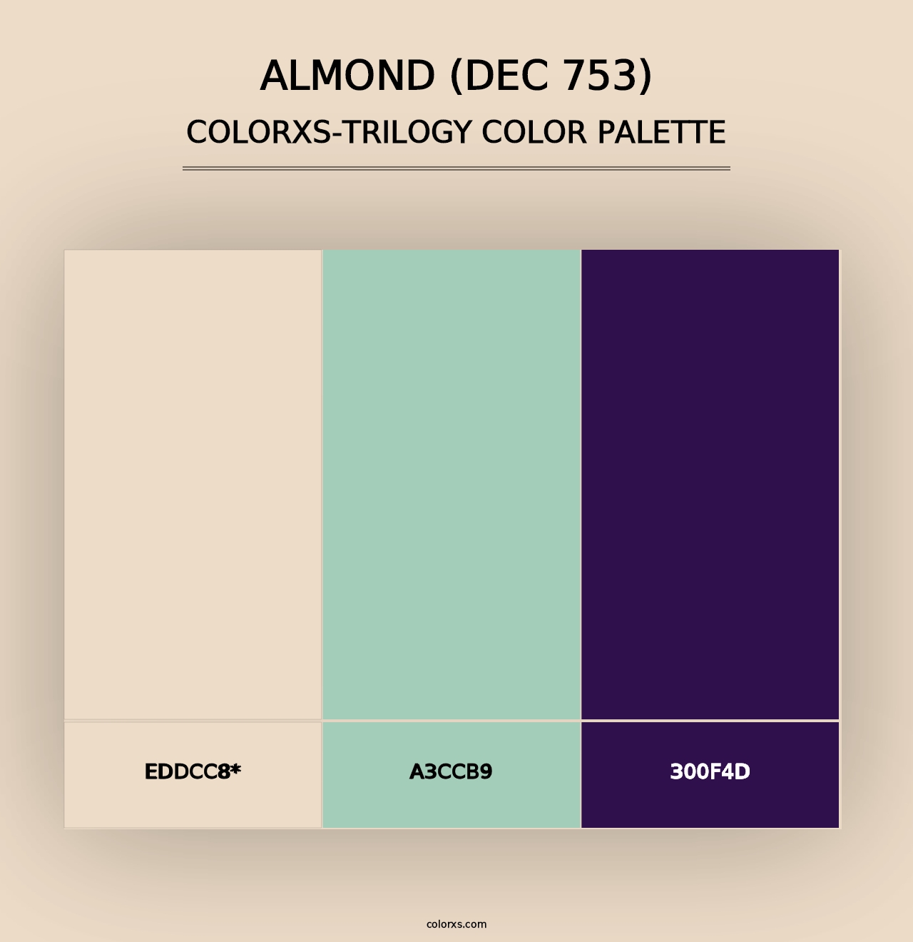 Almond (DEC 753) - Colorxs Trilogy Palette