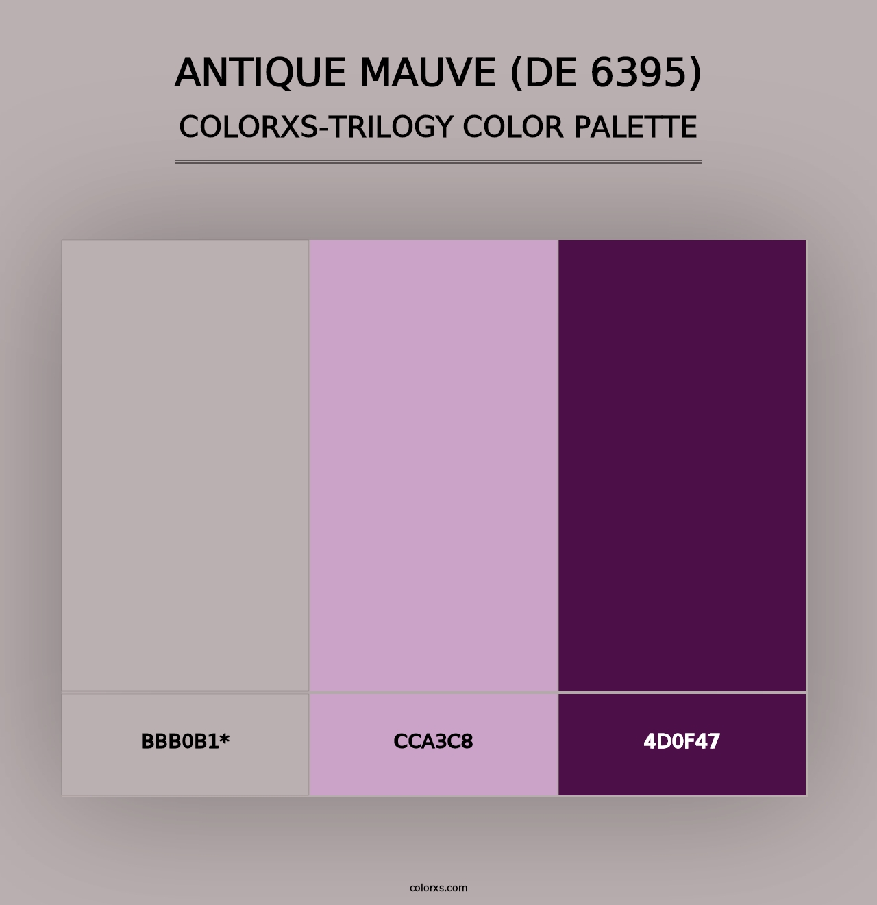 Antique Mauve (DE 6395) - Colorxs Trilogy Palette