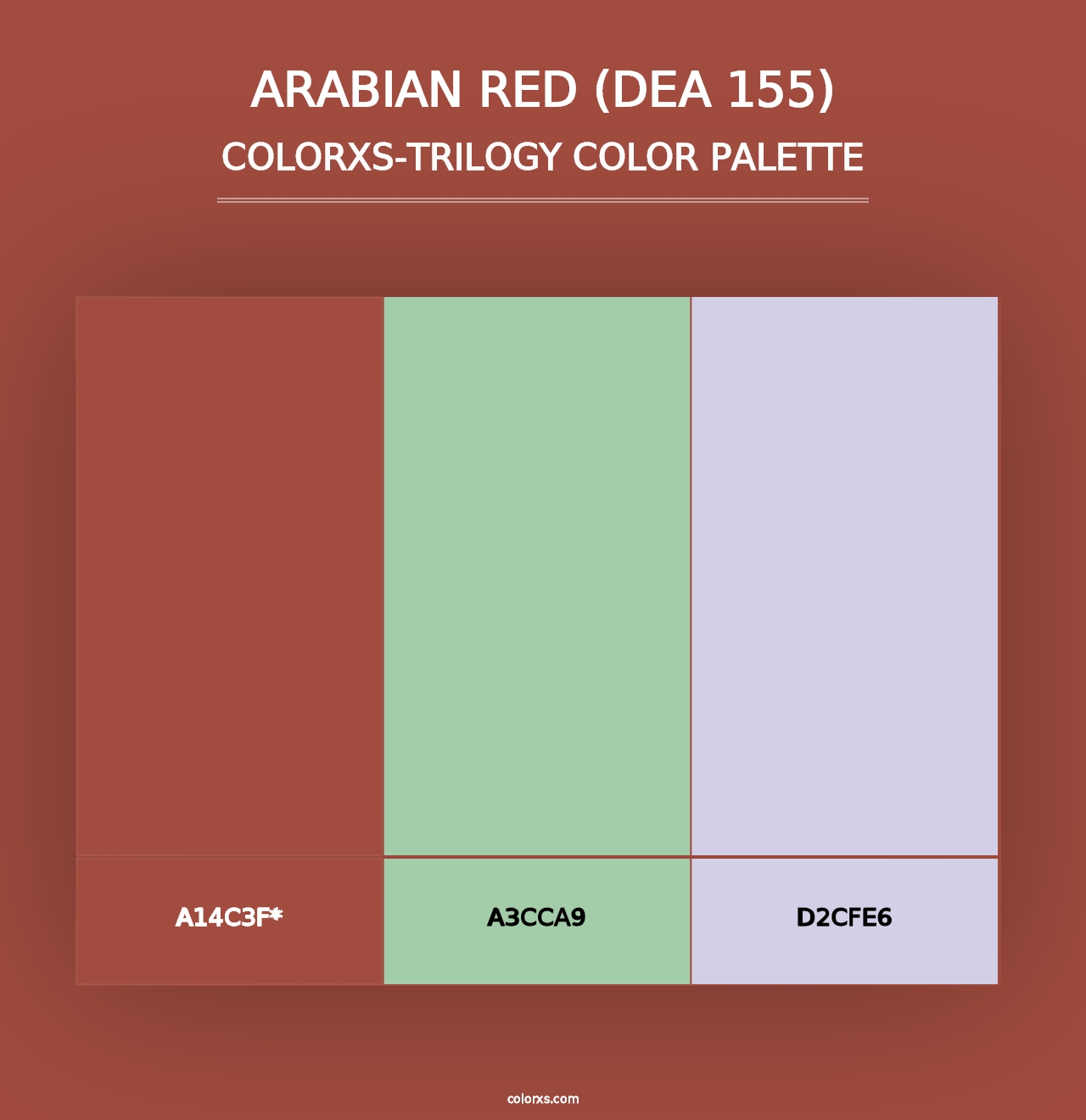 Arabian Red (DEA 155) - Colorxs Trilogy Palette