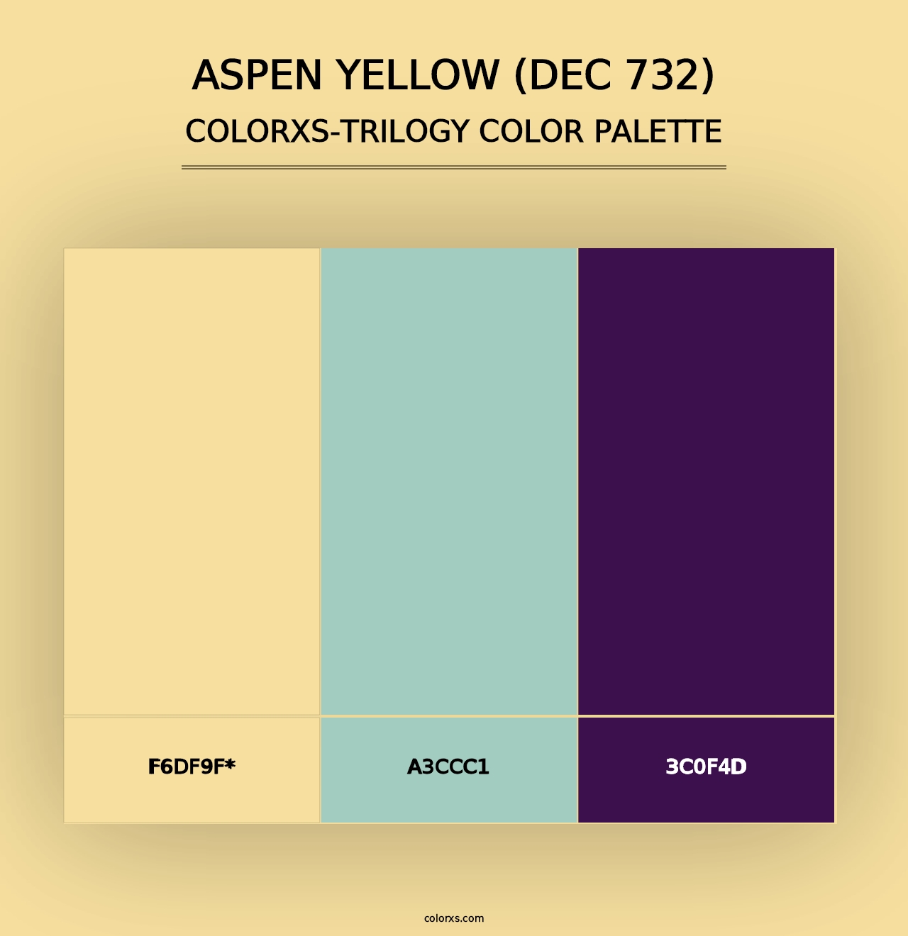 Aspen Yellow (DEC 732) - Colorxs Trilogy Palette