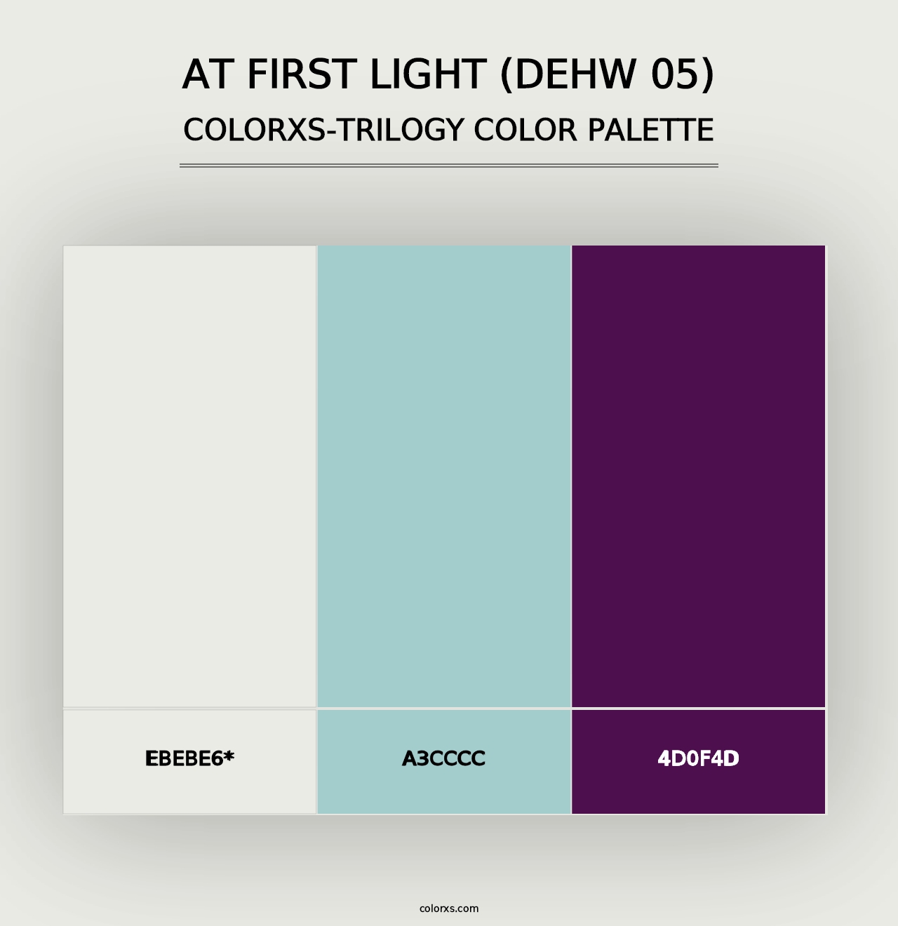 At First Light (DEHW 05) - Colorxs Trilogy Palette