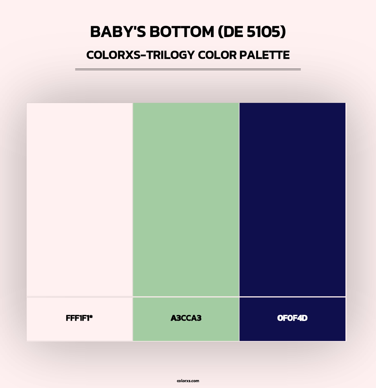 Baby's Bottom (DE 5105) - Colorxs Trilogy Palette