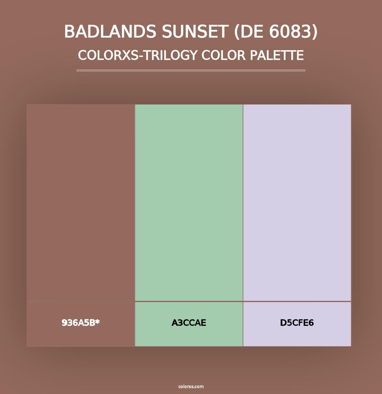 Badlands Sunset (DE 6083) - Colorxs Trilogy Palette