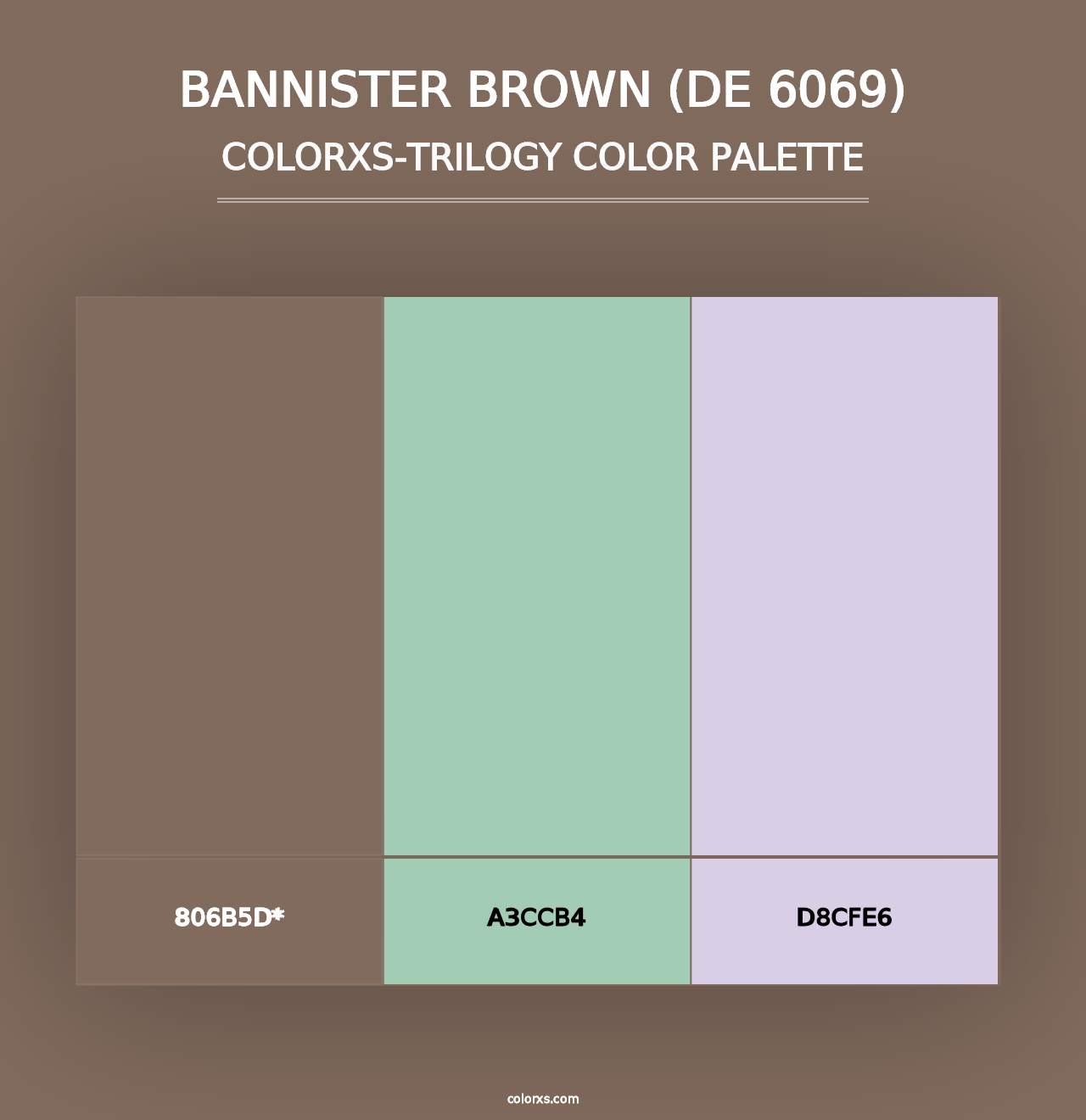 Bannister Brown (DE 6069) - Colorxs Trilogy Palette