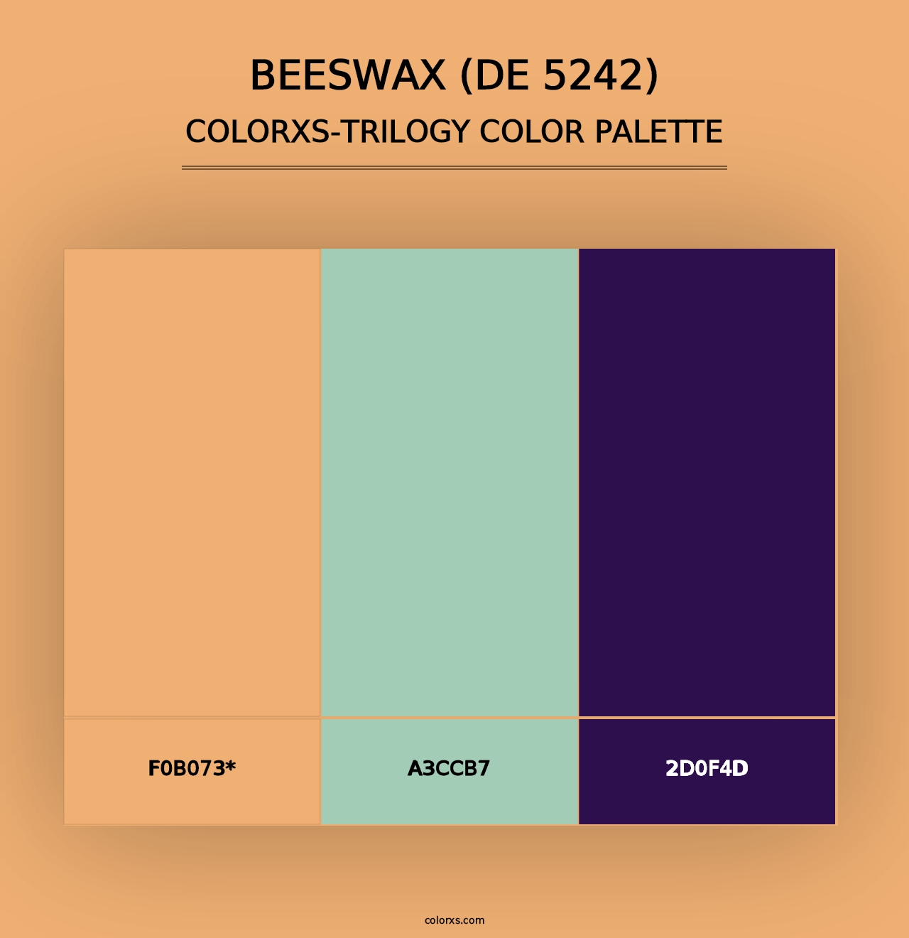 Beeswax (DE 5242) - Colorxs Trilogy Palette