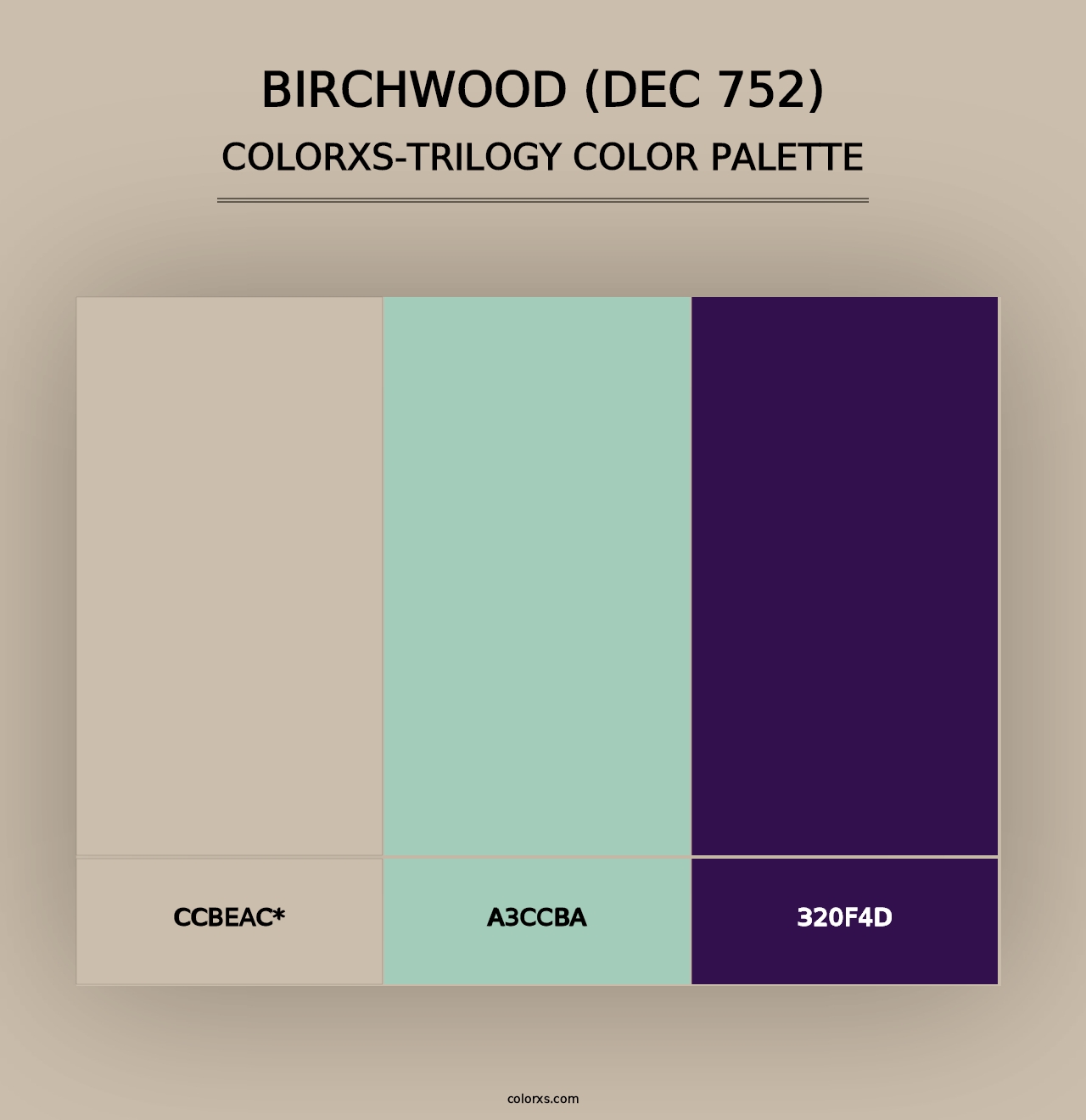 Birchwood (DEC 752) - Colorxs Trilogy Palette