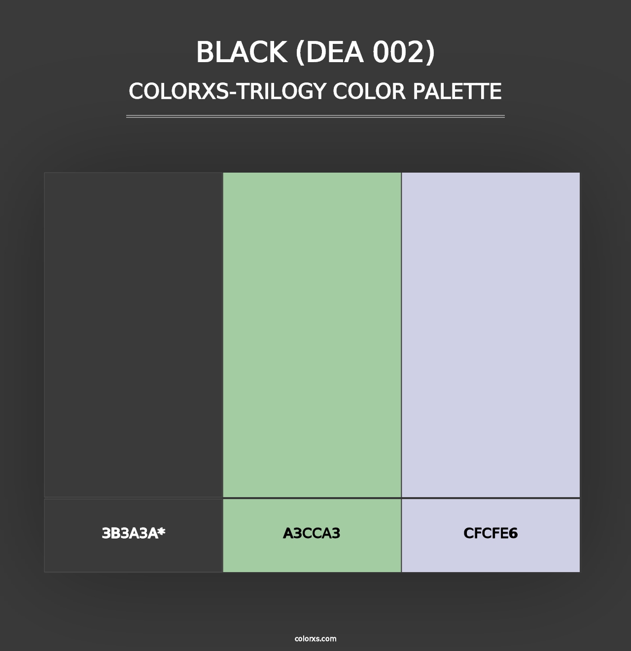 Black (DEA 002) - Colorxs Trilogy Palette