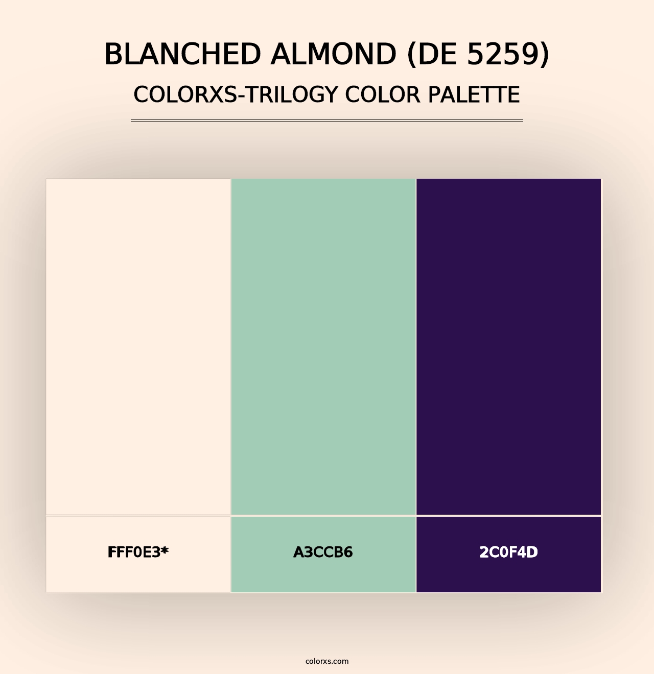 Blanched Almond (DE 5259) - Colorxs Trilogy Palette