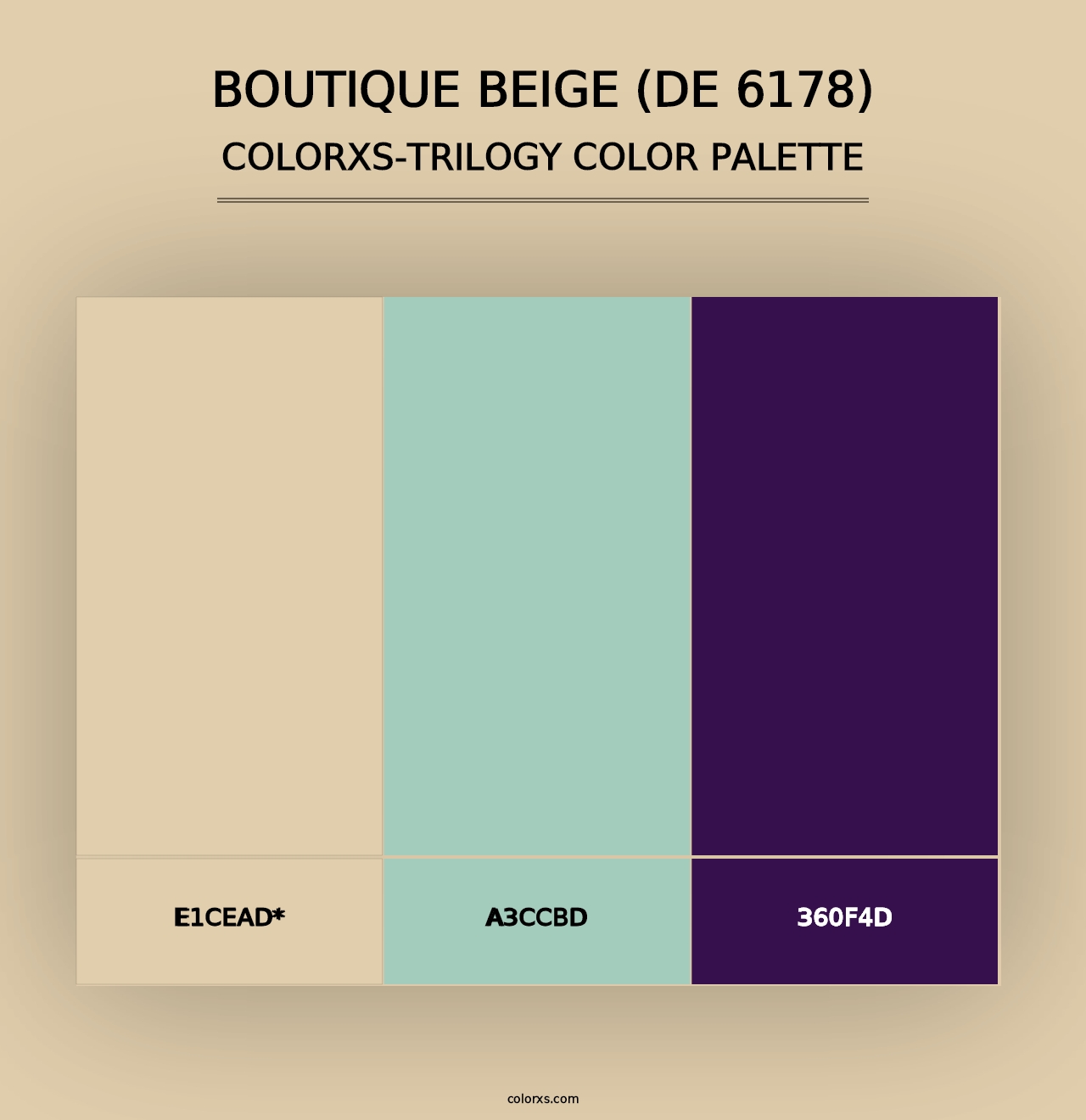 Boutique Beige (DE 6178) - Colorxs Trilogy Palette