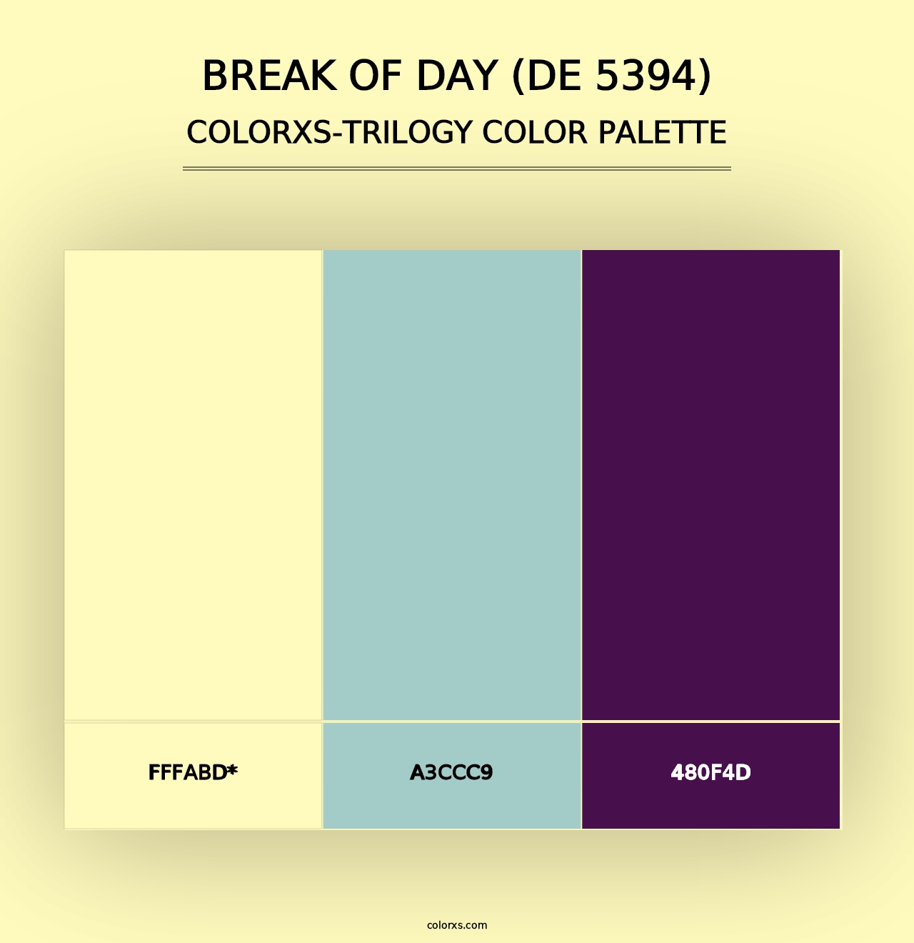 Break of Day (DE 5394) - Colorxs Trilogy Palette