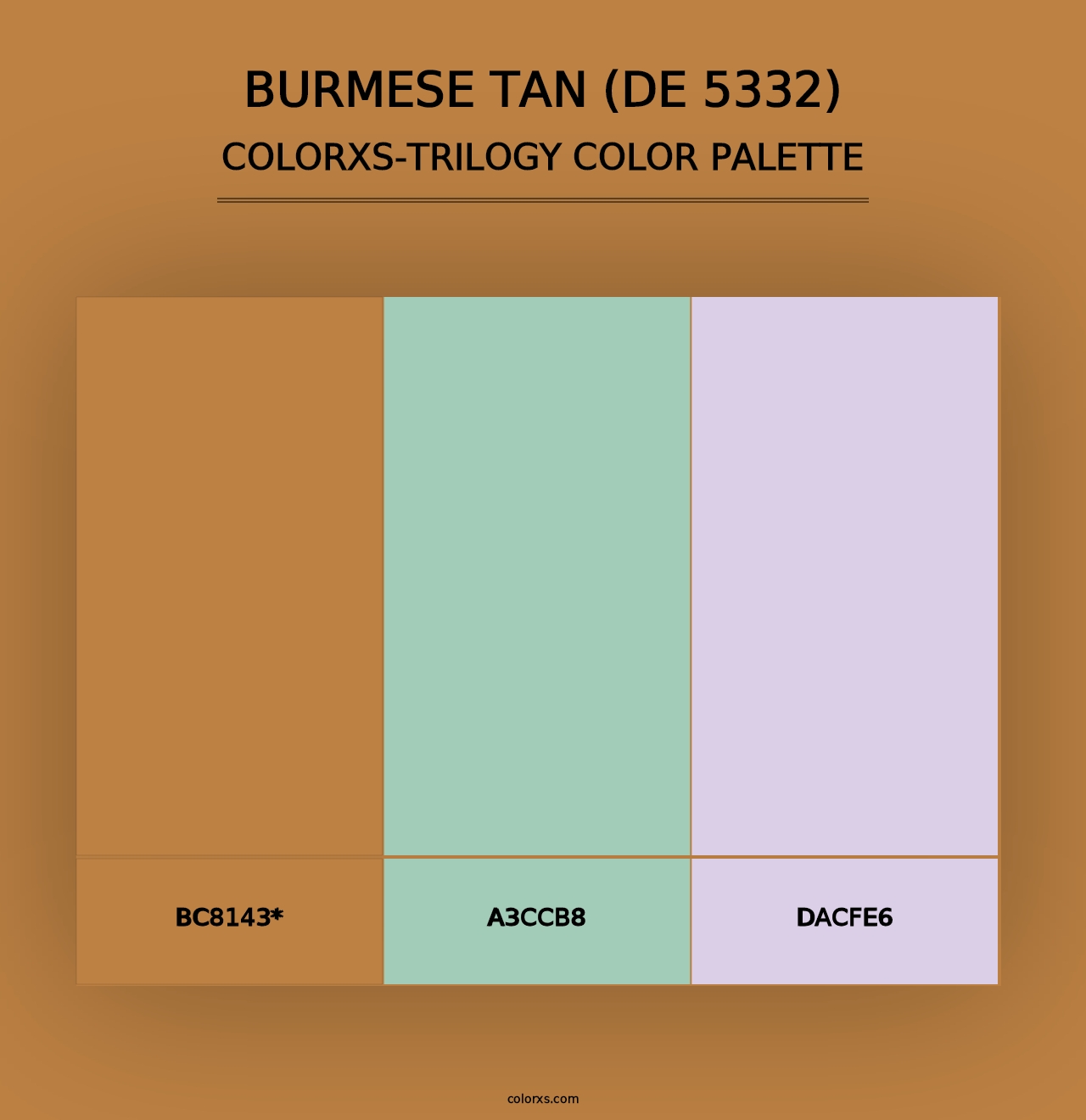 Burmese Tan (DE 5332) - Colorxs Trilogy Palette