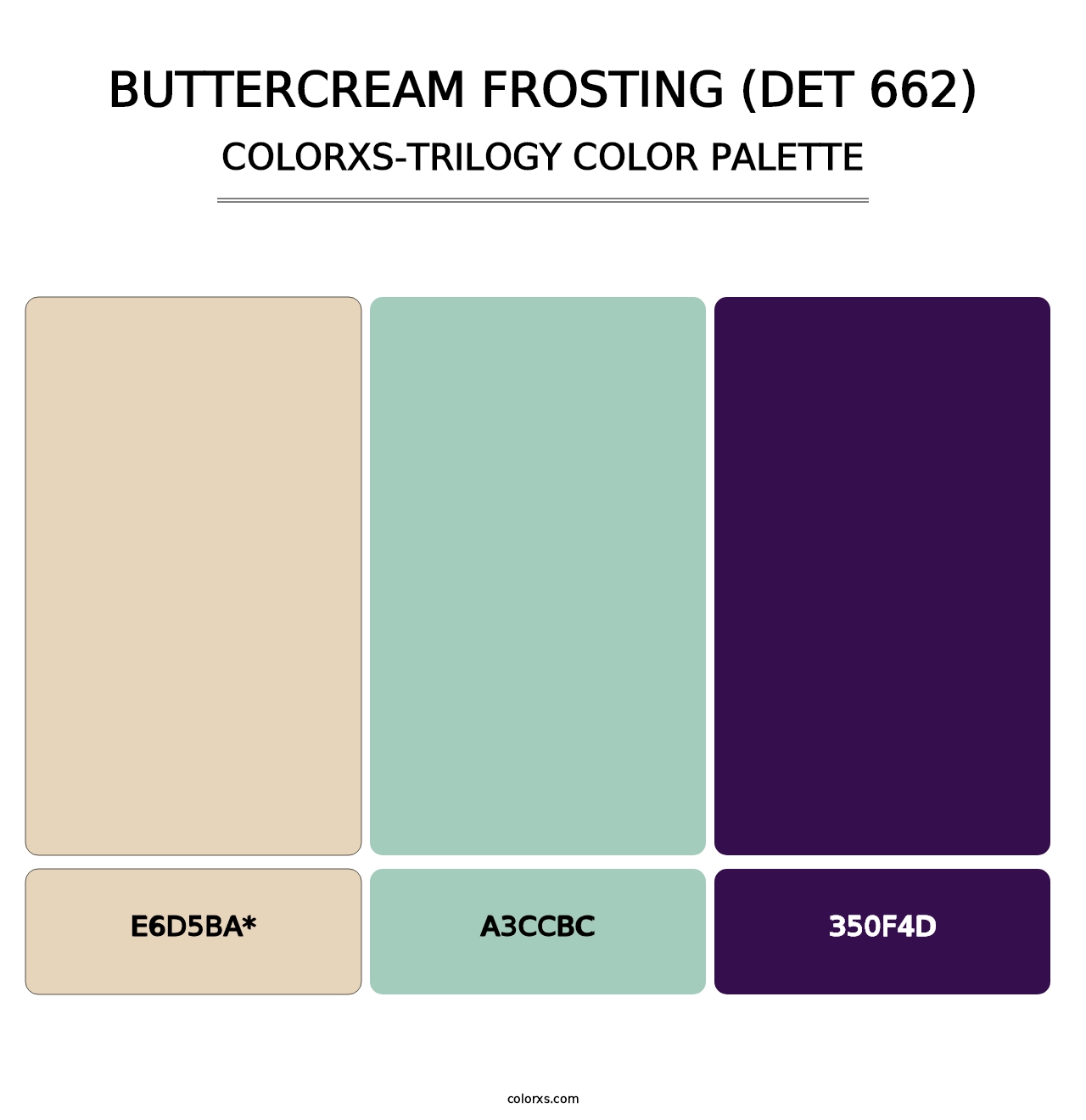 Buttercream Frosting (DET 662) - Colorxs Trilogy Palette