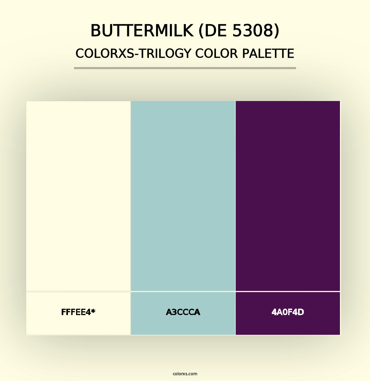 Buttermilk (DE 5308) - Colorxs Trilogy Palette