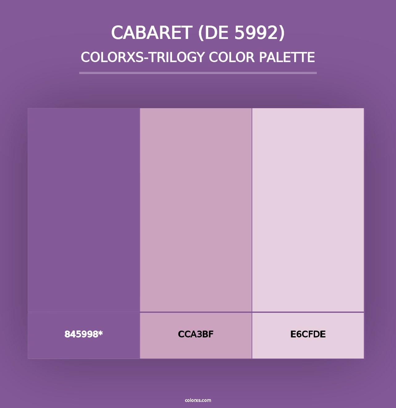 Cabaret (DE 5992) - Colorxs Trilogy Palette