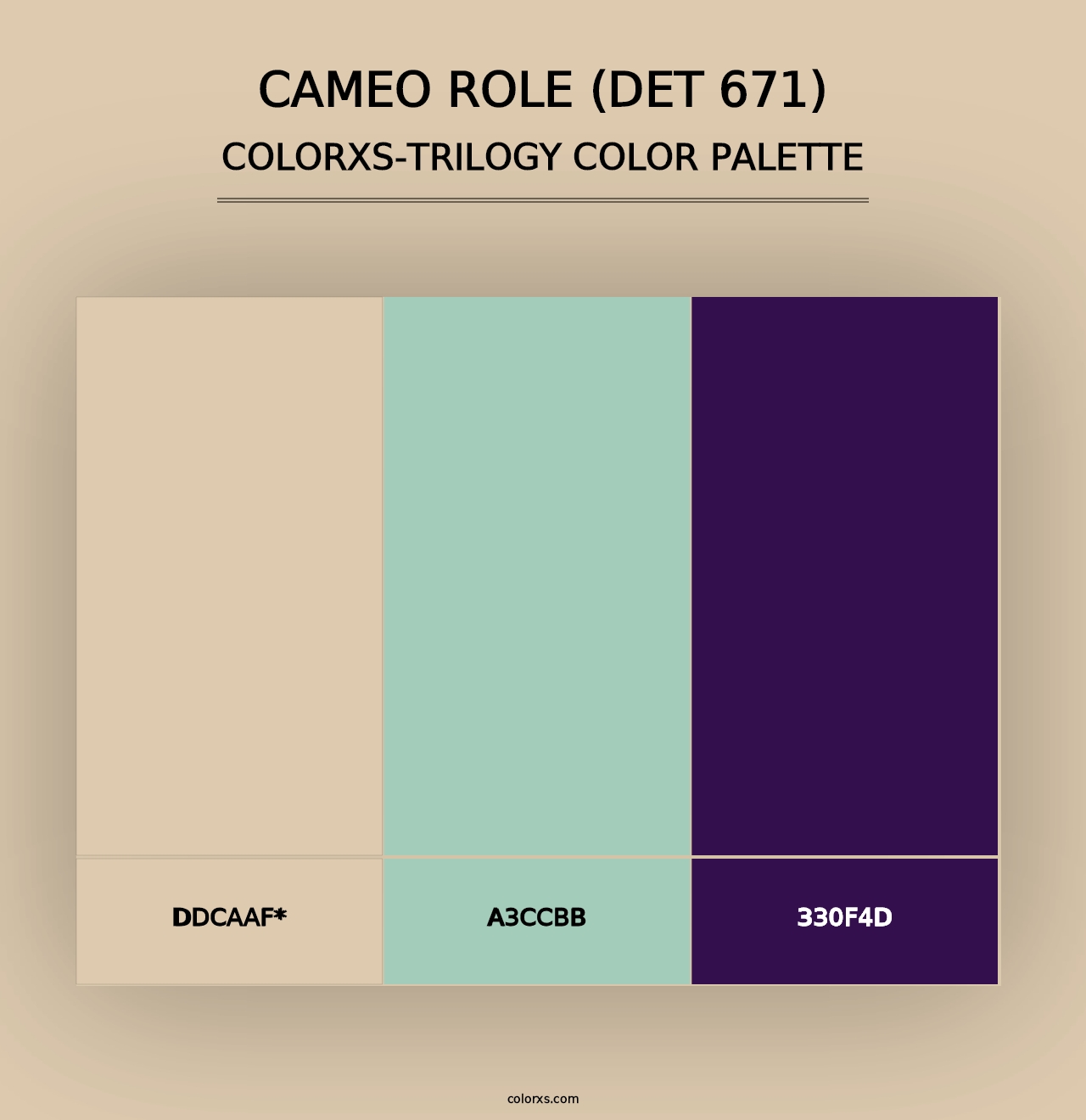 Cameo Role (DET 671) - Colorxs Trilogy Palette