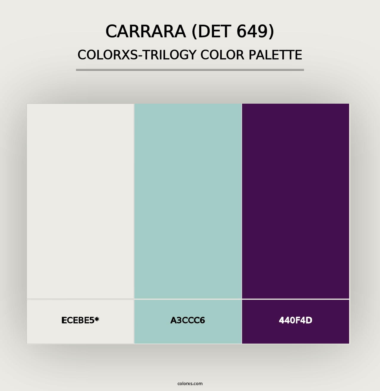 Carrara (DET 649) - Colorxs Trilogy Palette