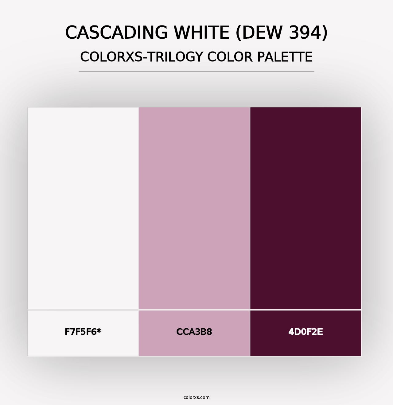 Cascading White (DEW 394) - Colorxs Trilogy Palette