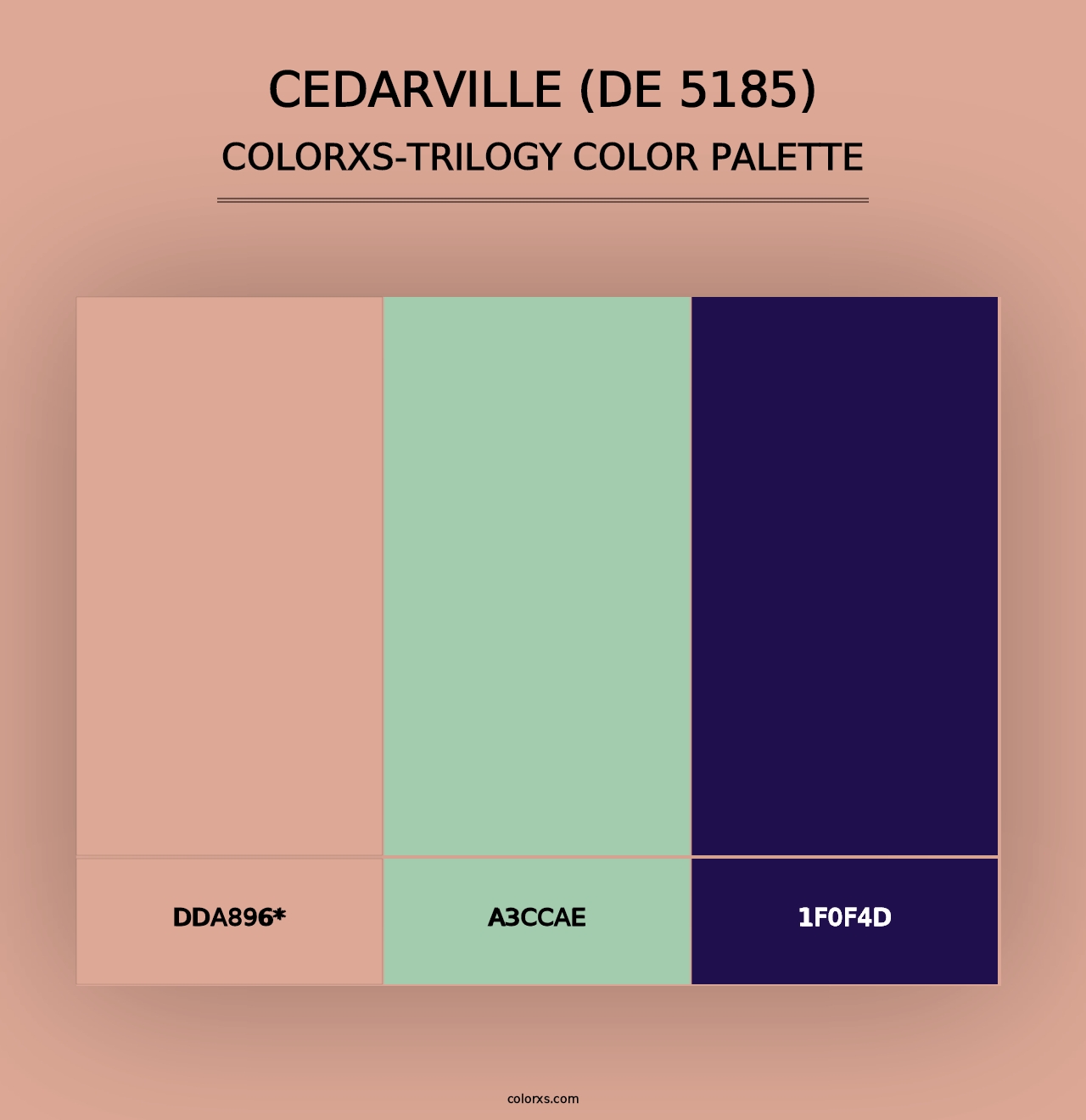 Cedarville (DE 5185) - Colorxs Trilogy Palette