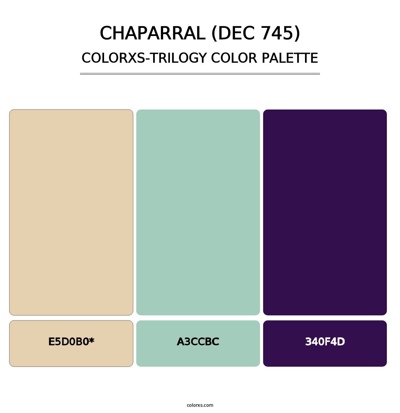 Chaparral (DEC 745) - Colorxs Trilogy Palette