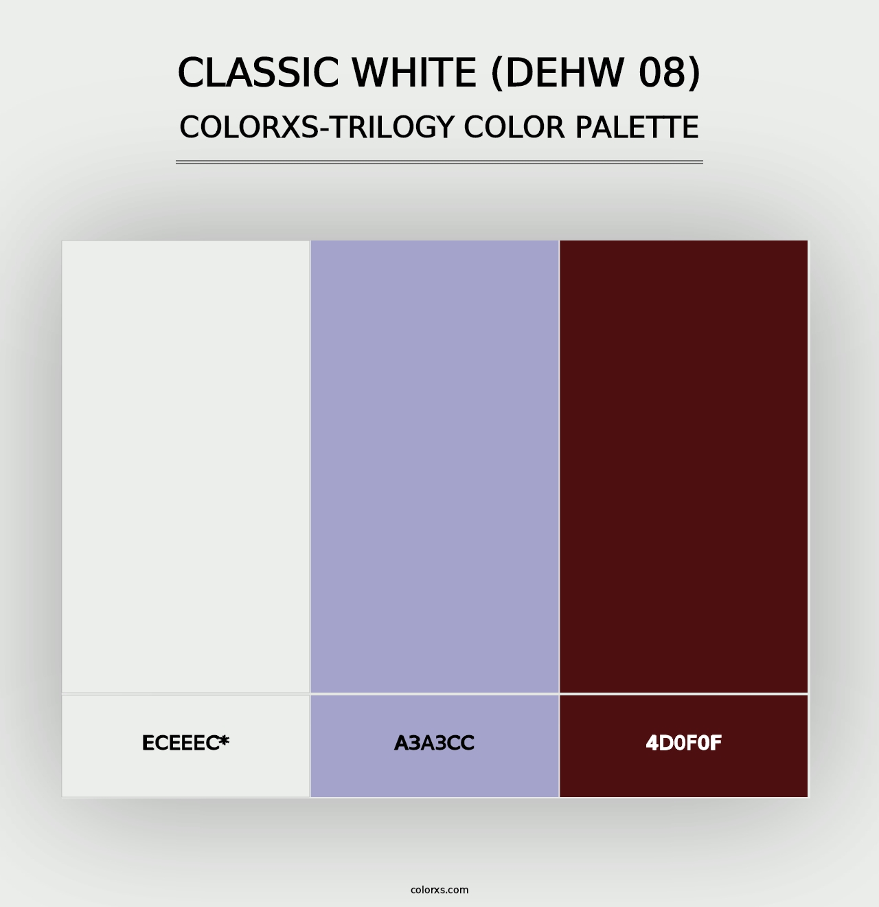 Classic White (DEHW 08) - Colorxs Trilogy Palette