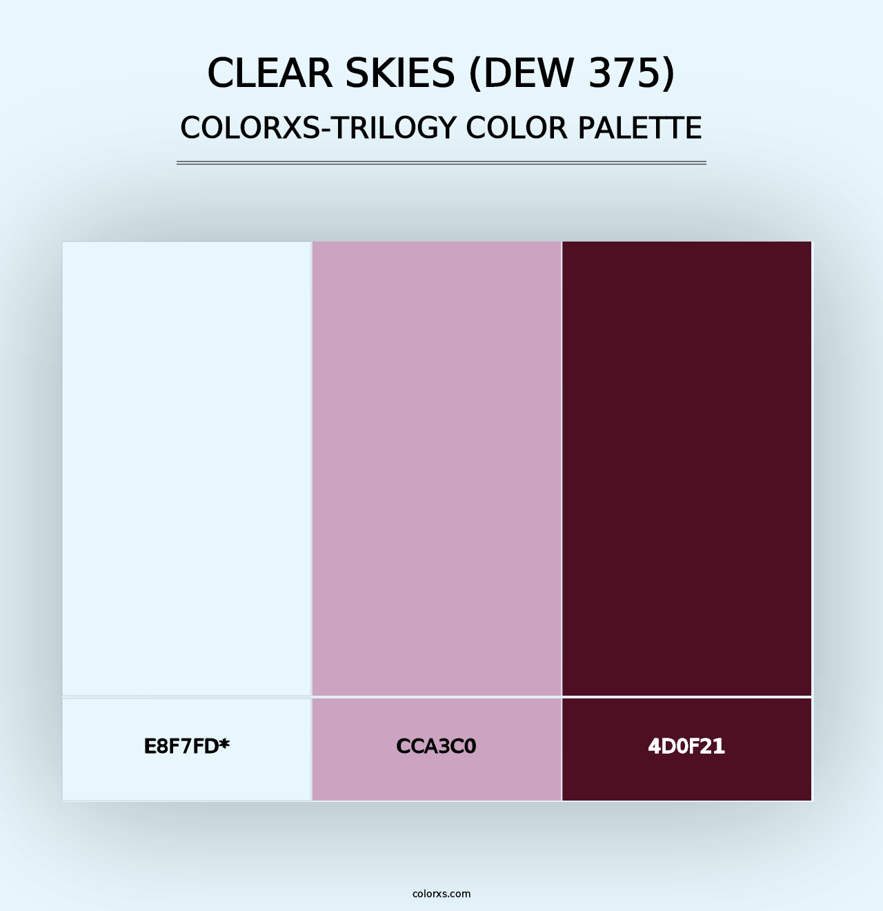 Clear Skies (DEW 375) - Colorxs Trilogy Palette