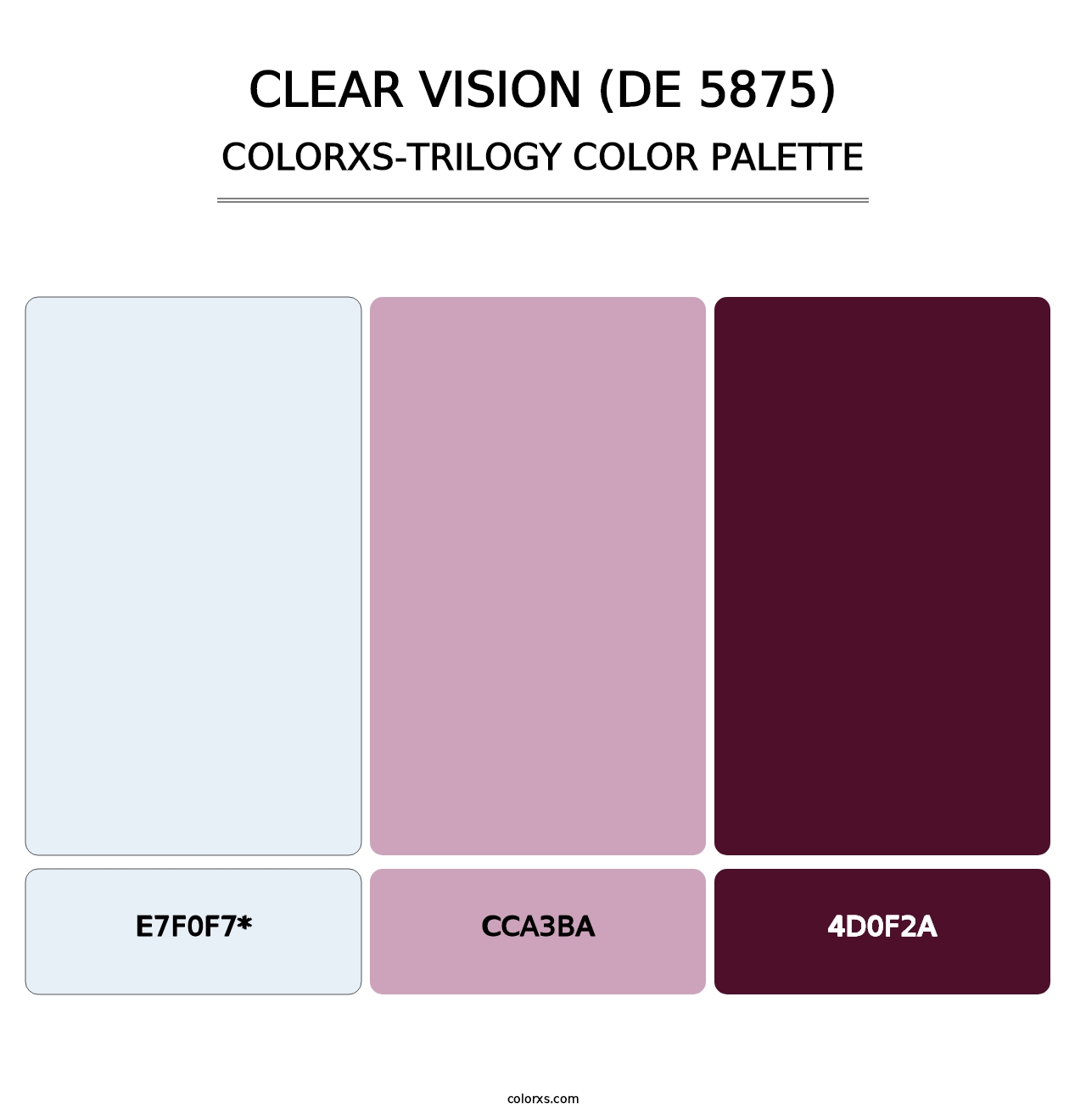 Clear Vision (DE 5875) - Colorxs Trilogy Palette