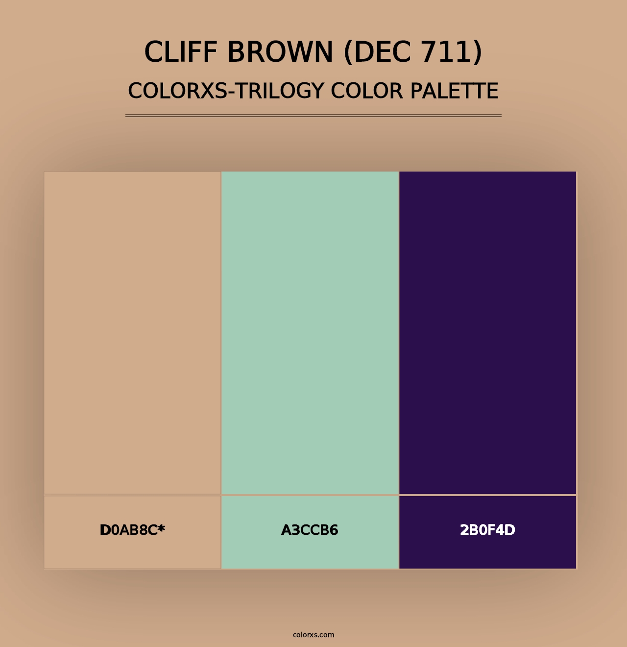 Cliff Brown (DEC 711) - Colorxs Trilogy Palette