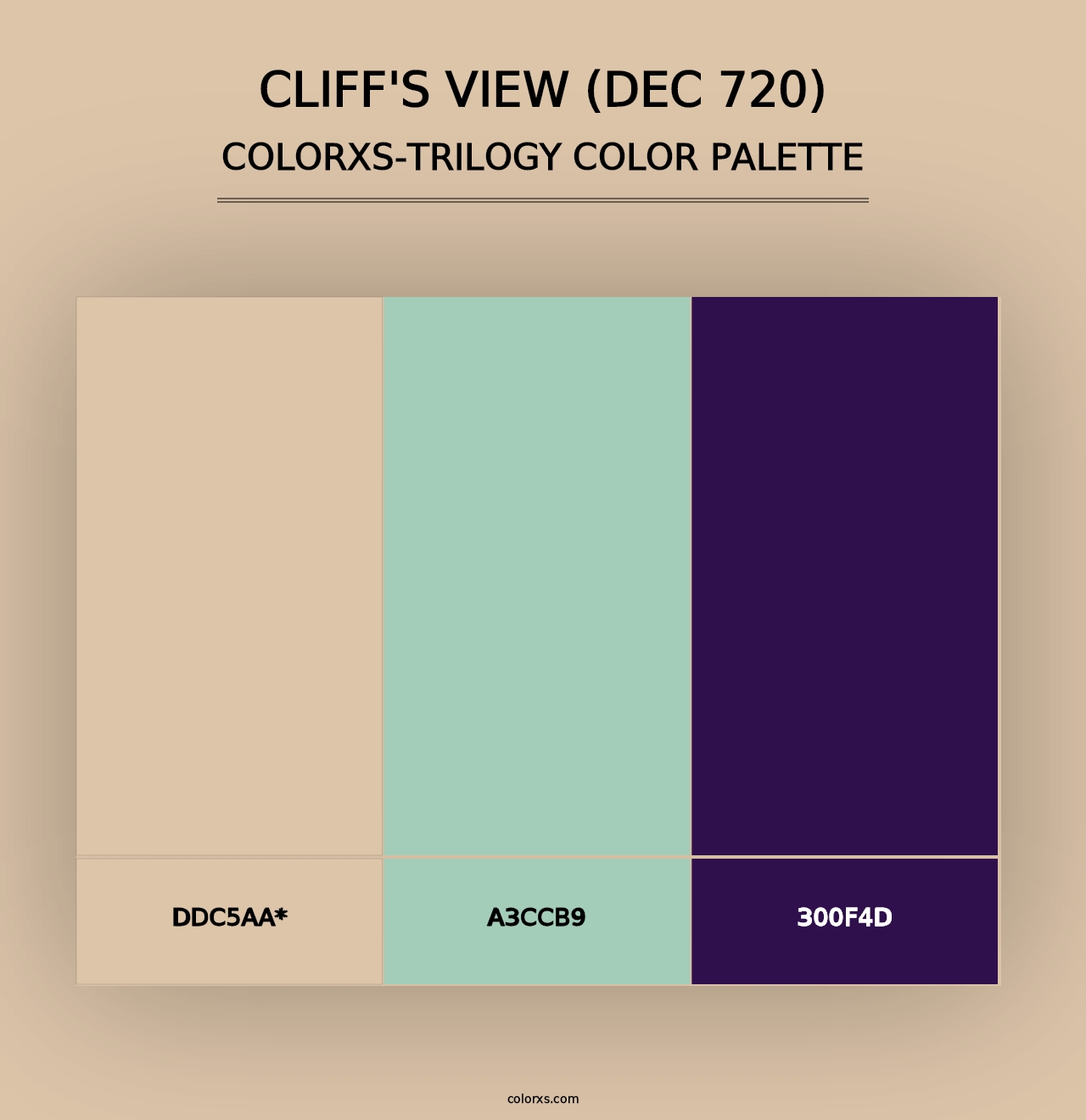 Cliff's View (DEC 720) - Colorxs Trilogy Palette