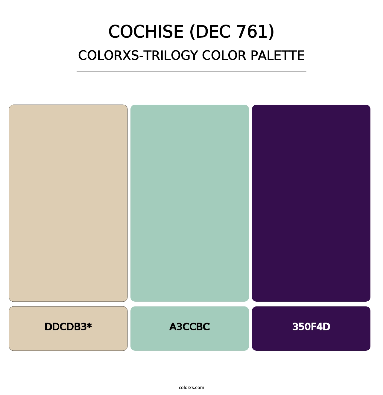 Cochise (DEC 761) - Colorxs Trilogy Palette