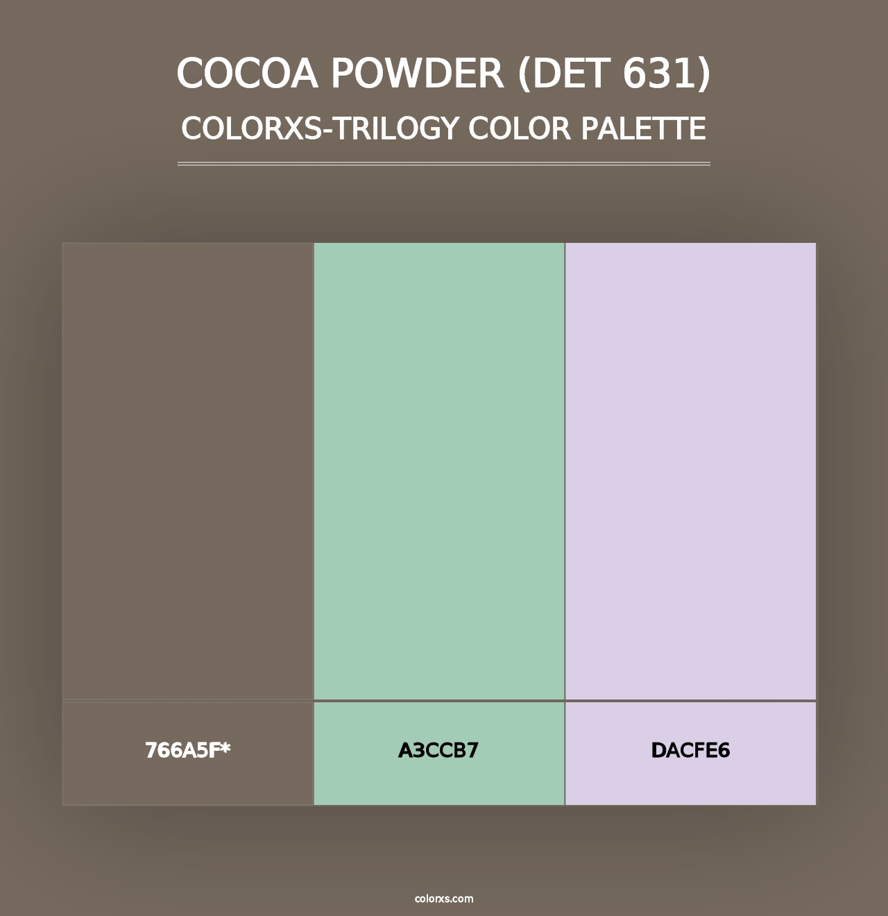 Cocoa Powder (DET 631) - Colorxs Trilogy Palette