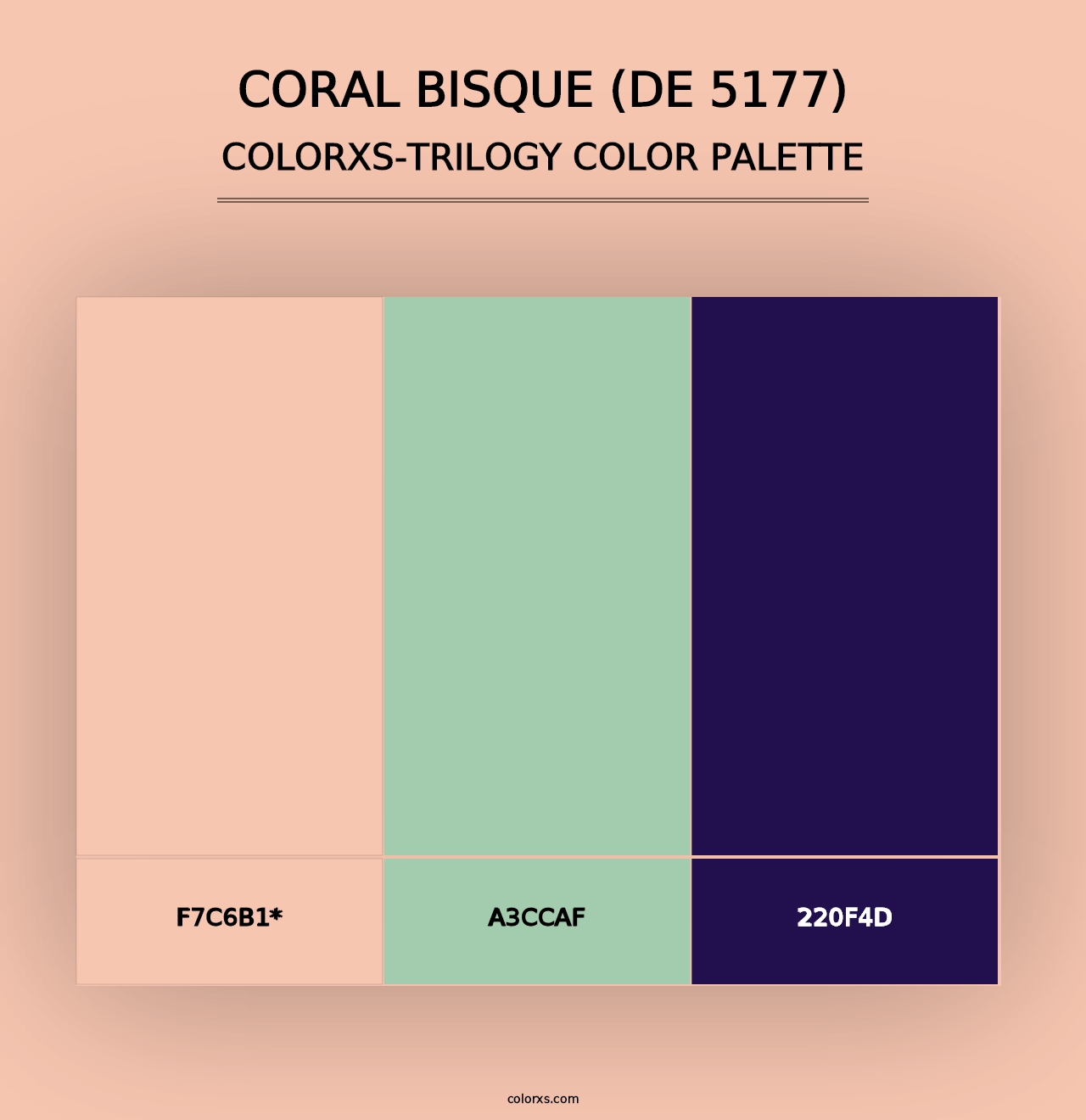 Coral Bisque (DE 5177) - Colorxs Trilogy Palette