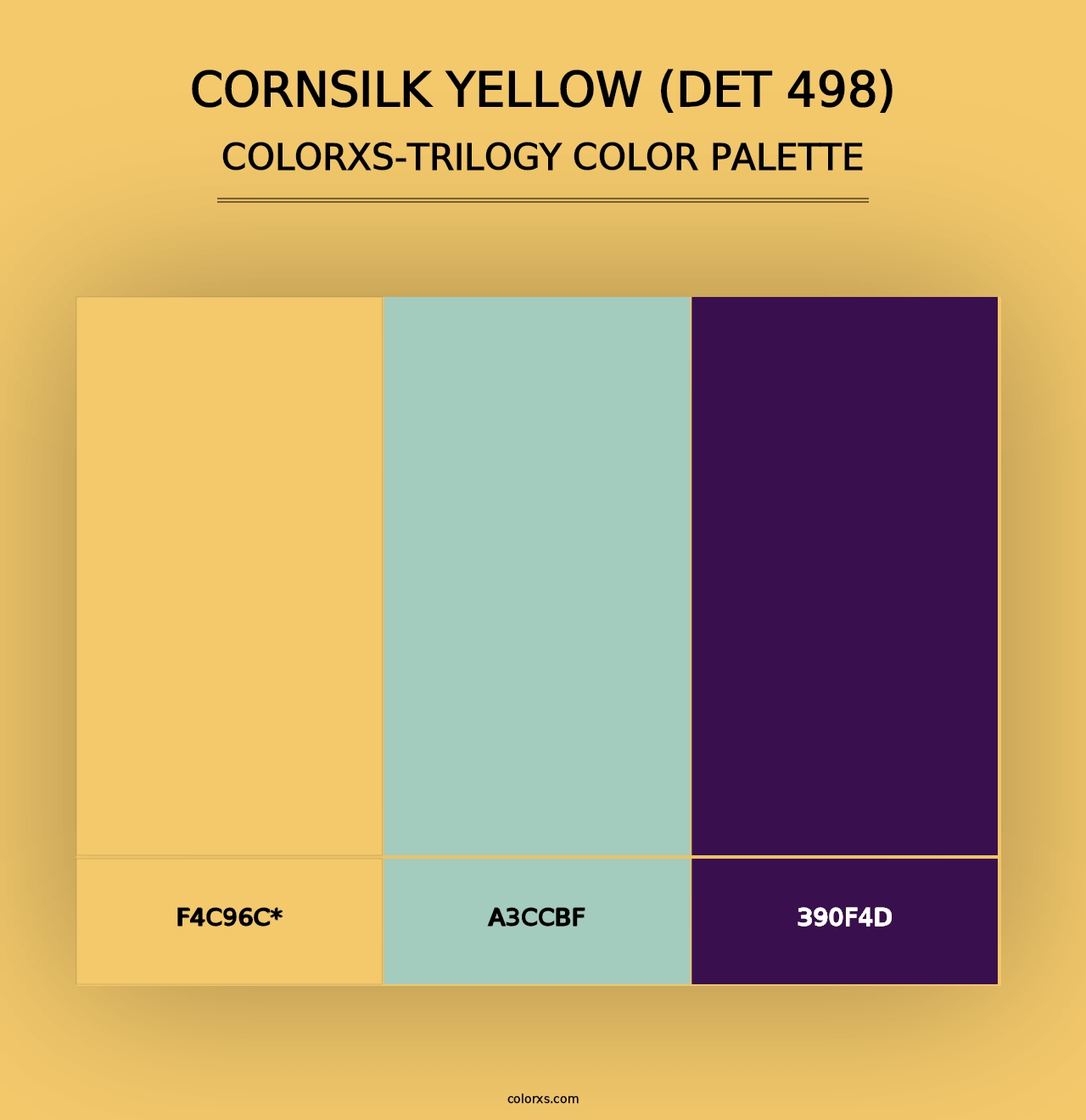 Cornsilk Yellow (DET 498) - Colorxs Trilogy Palette