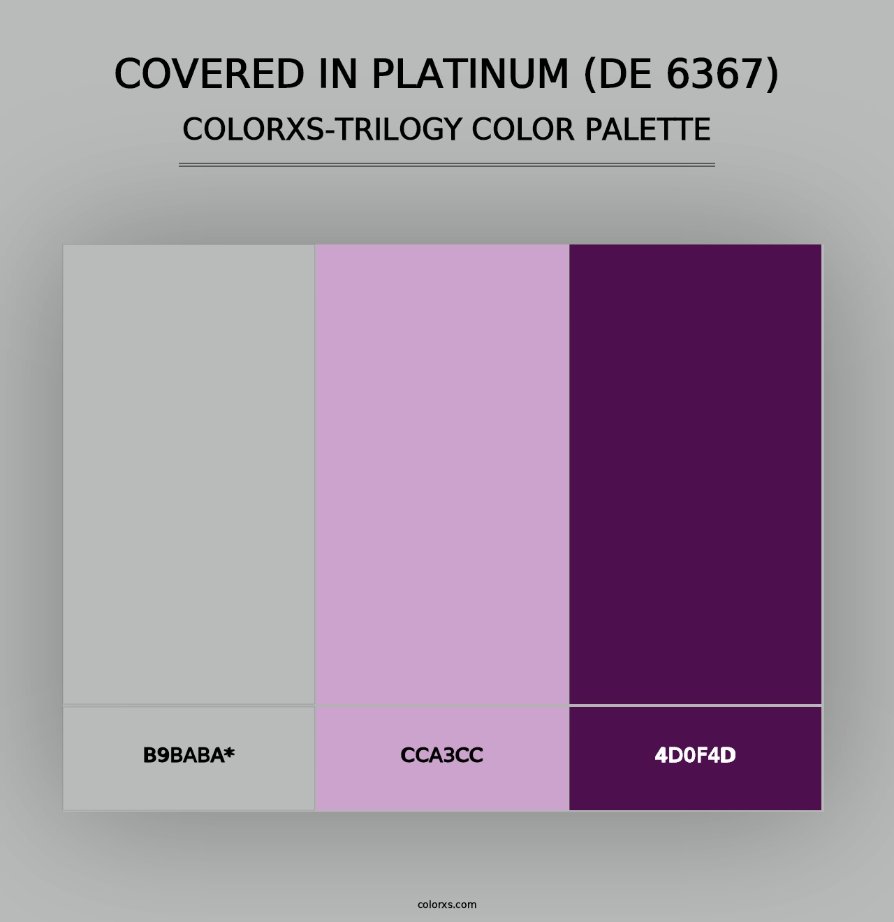 Covered in Platinum (DE 6367) - Colorxs Trilogy Palette