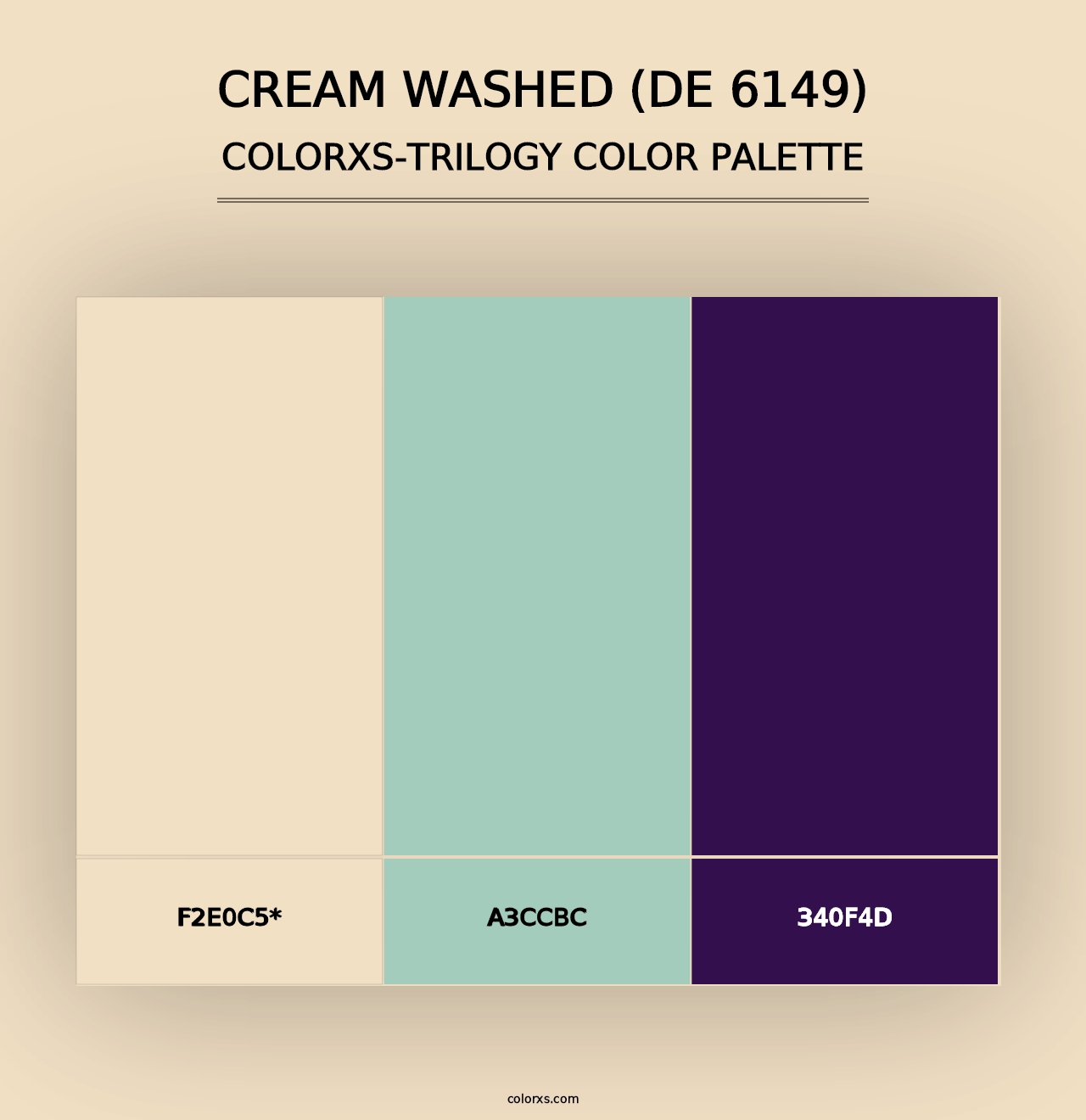 Cream Washed (DE 6149) - Colorxs Trilogy Palette