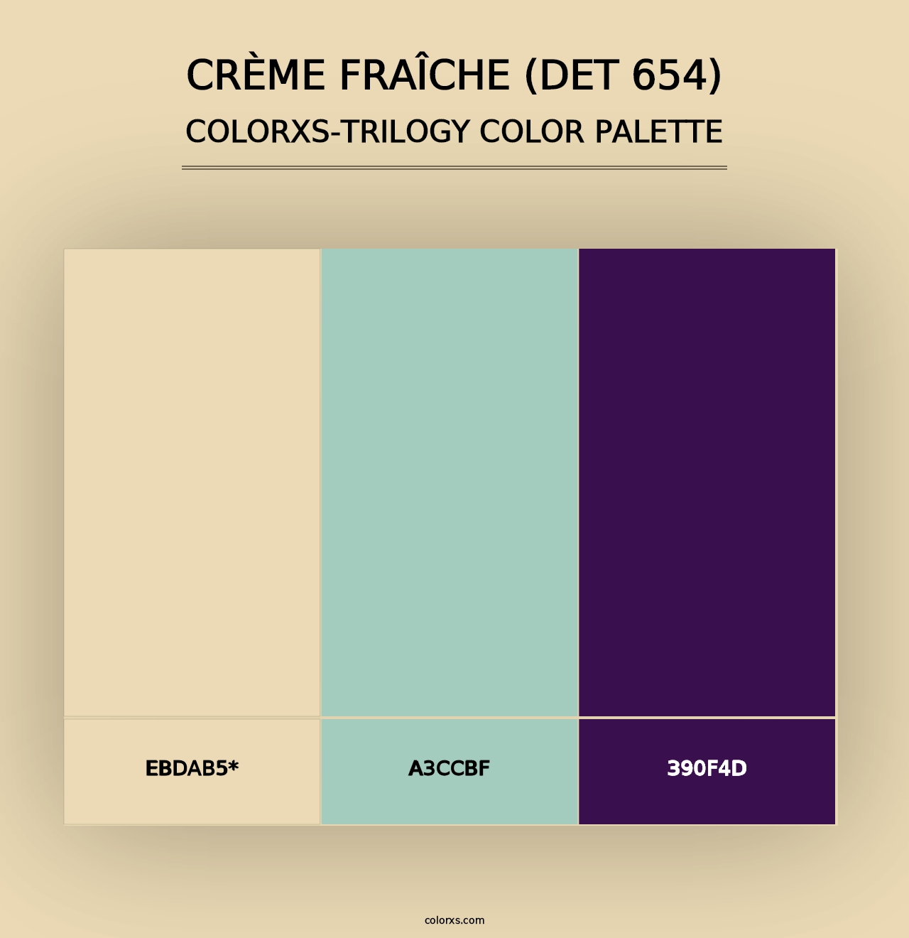 Crème Fraîche (DET 654) - Colorxs Trilogy Palette