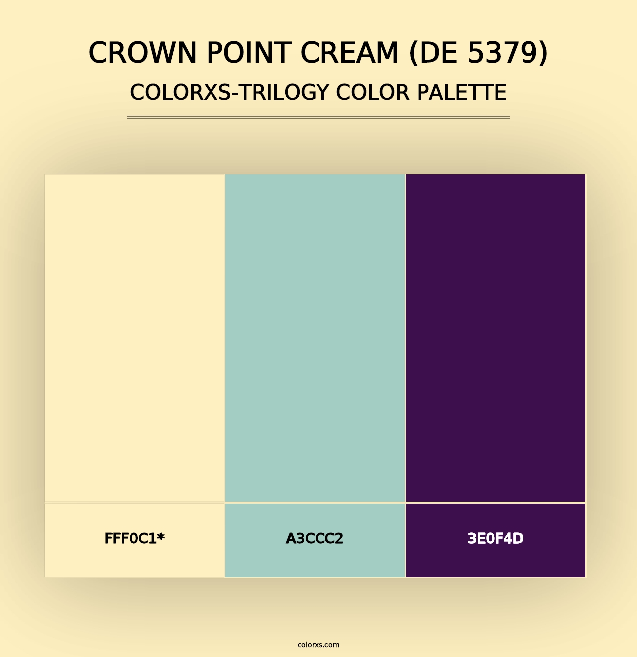 Crown Point Cream (DE 5379) - Colorxs Trilogy Palette