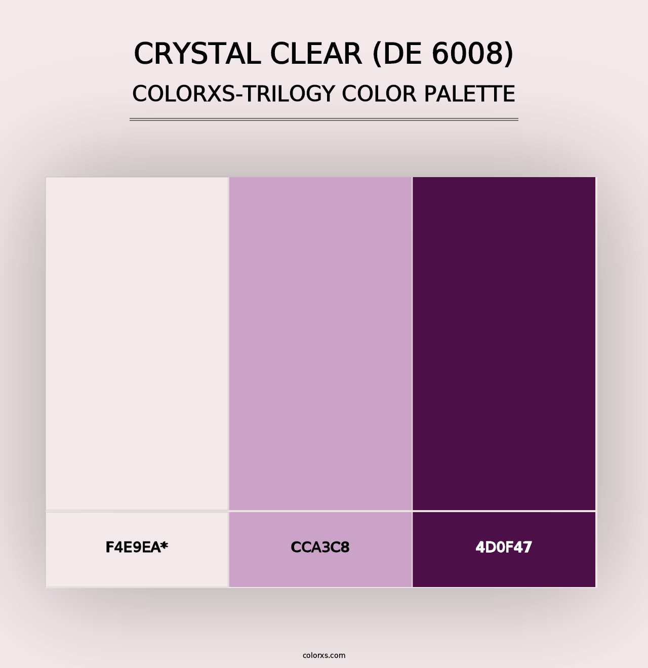 Crystal Clear (DE 6008) - Colorxs Trilogy Palette