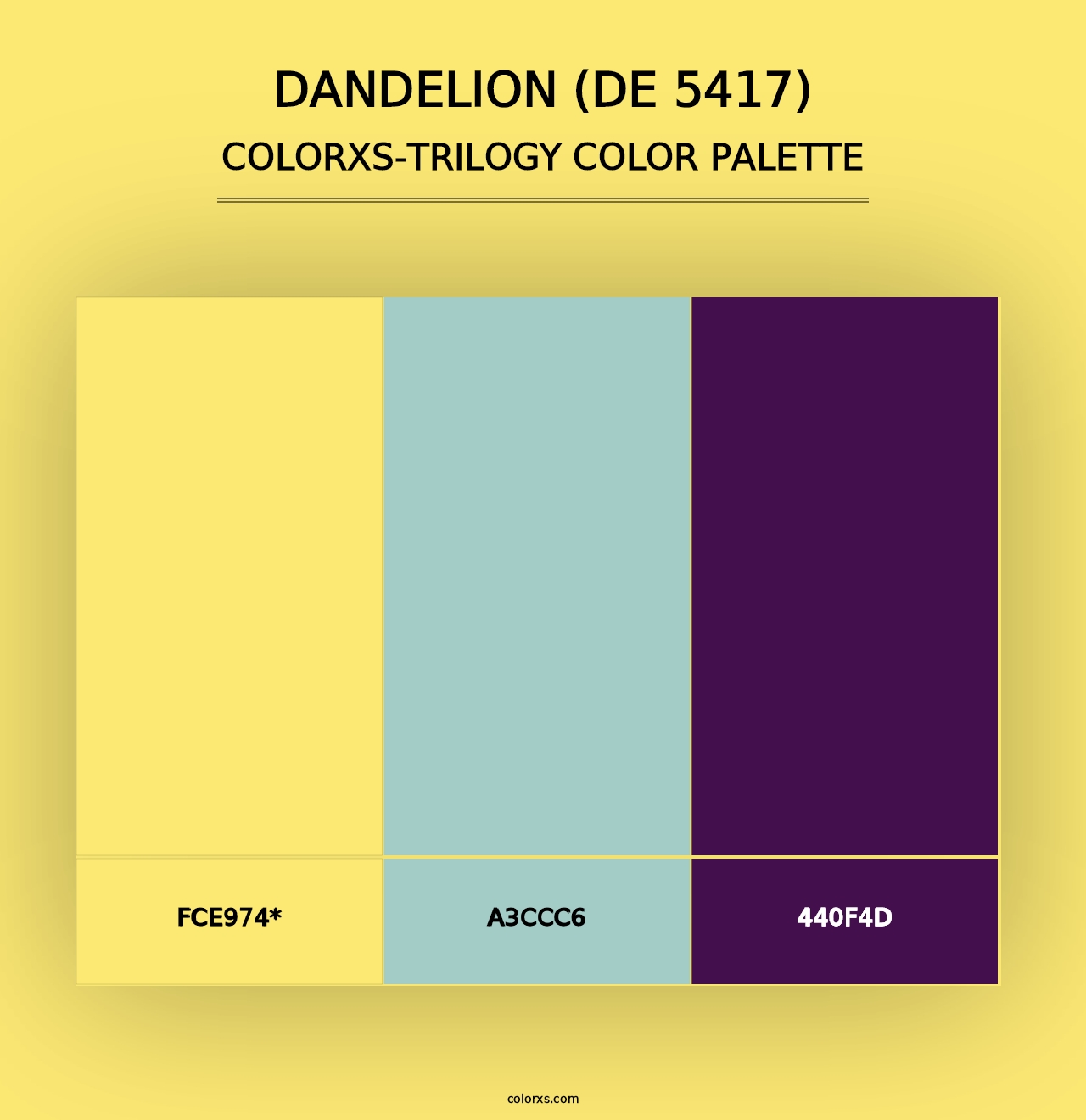 Dandelion (DE 5417) - Colorxs Trilogy Palette