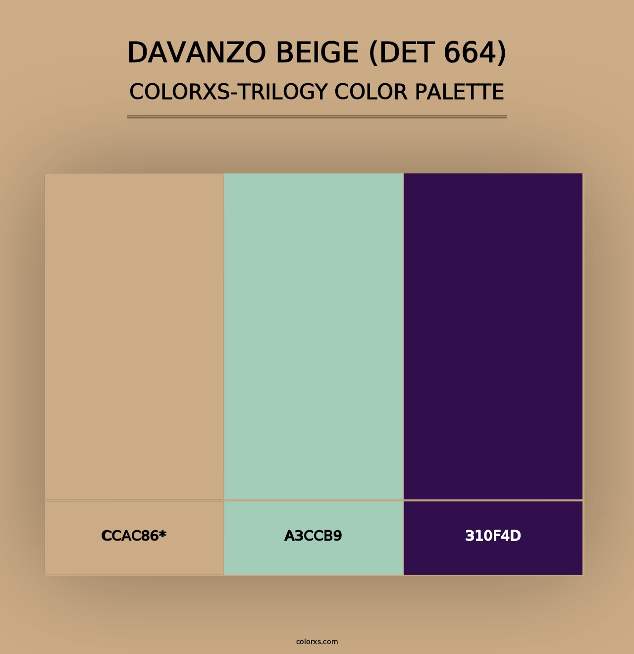 DaVanzo Beige (DET 664) - Colorxs Trilogy Palette