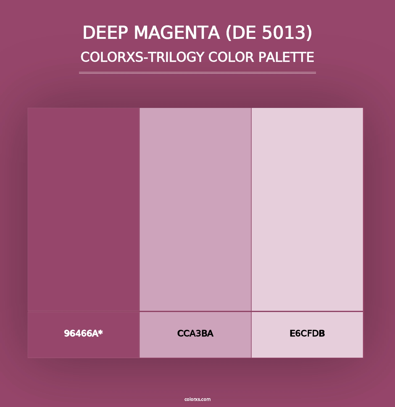 Deep Magenta (DE 5013) - Colorxs Trilogy Palette