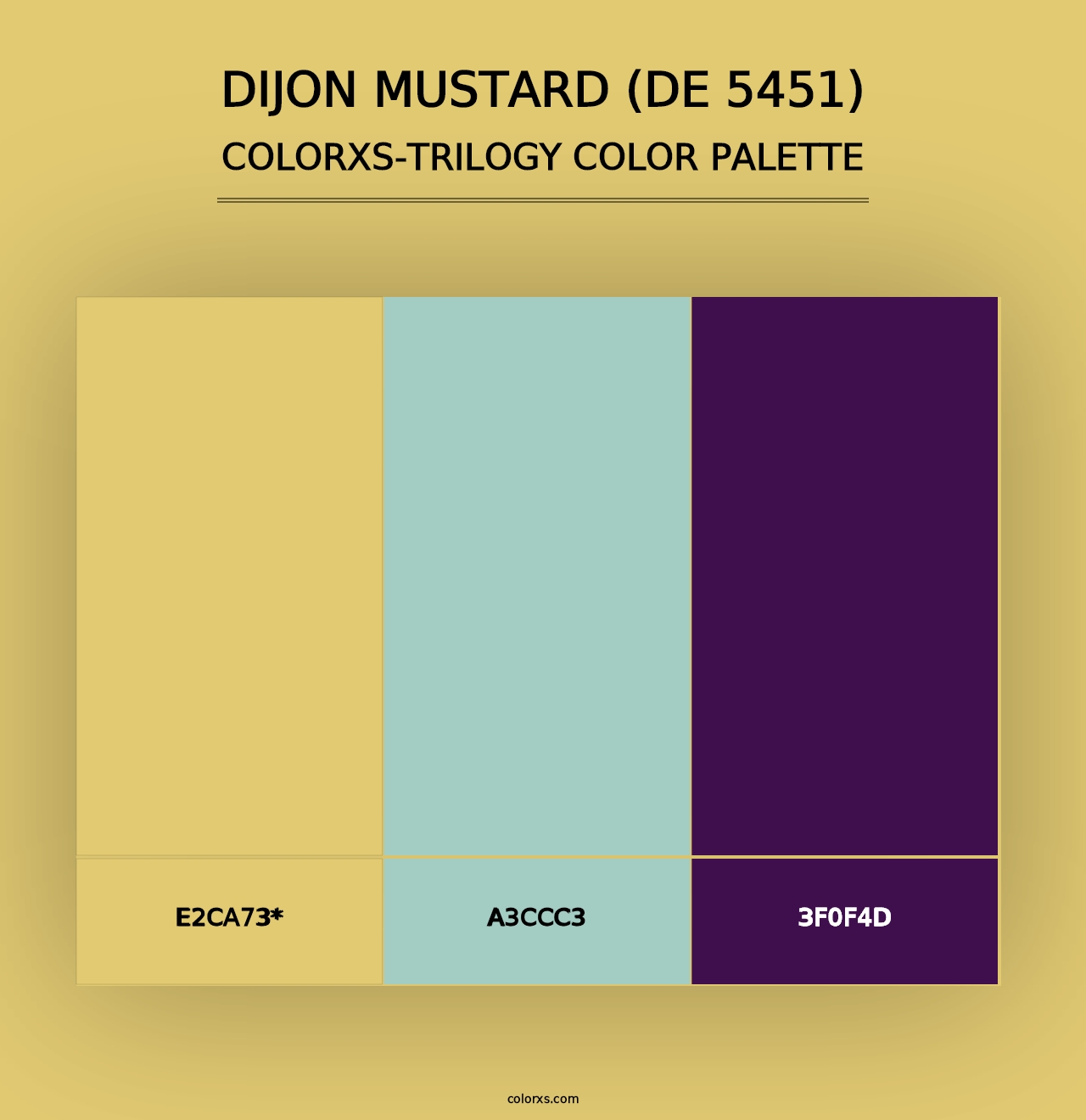 Dijon Mustard (DE 5451) - Colorxs Trilogy Palette