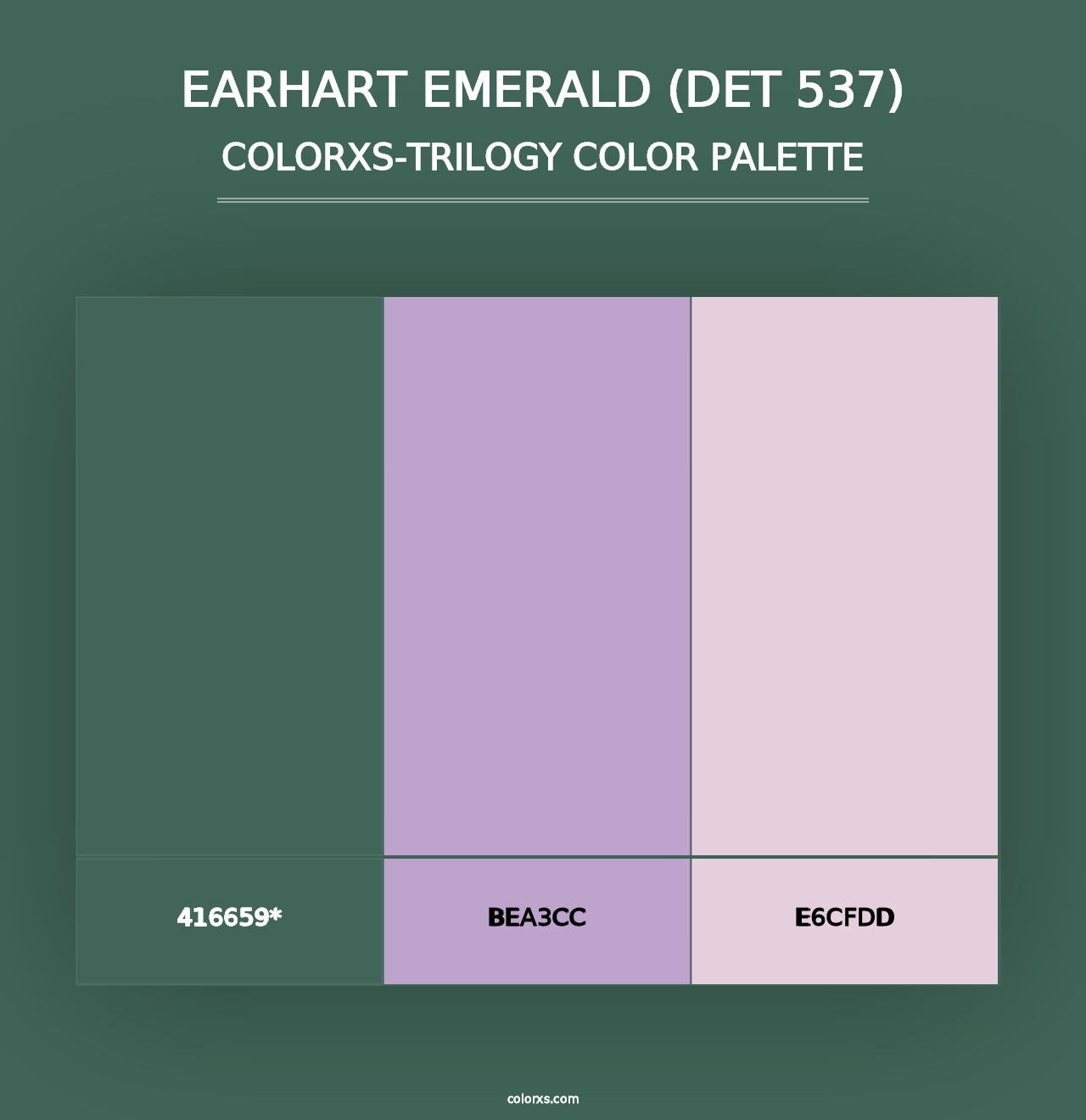 Earhart Emerald (DET 537) - Colorxs Trilogy Palette