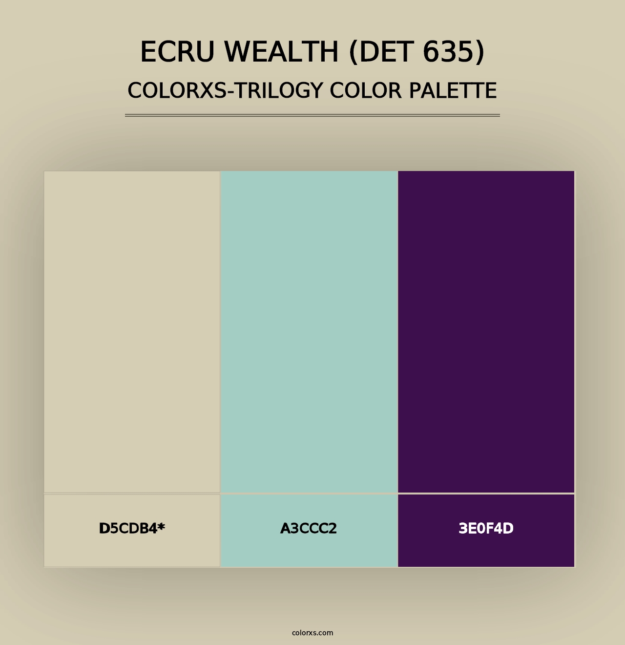 Ecru Wealth (DET 635) - Colorxs Trilogy Palette