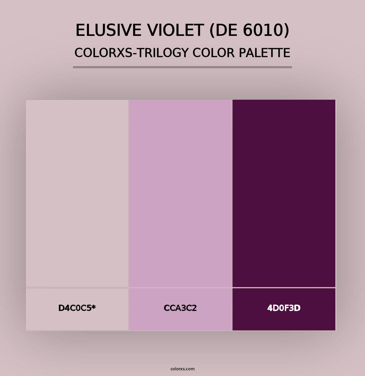 Elusive Violet (DE 6010) - Colorxs Trilogy Palette