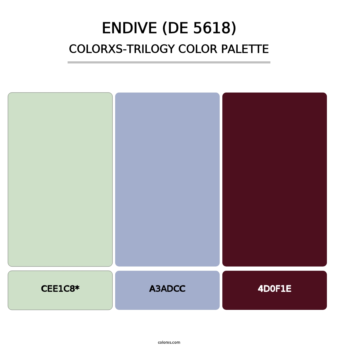 Endive (DE 5618) - Colorxs Trilogy Palette