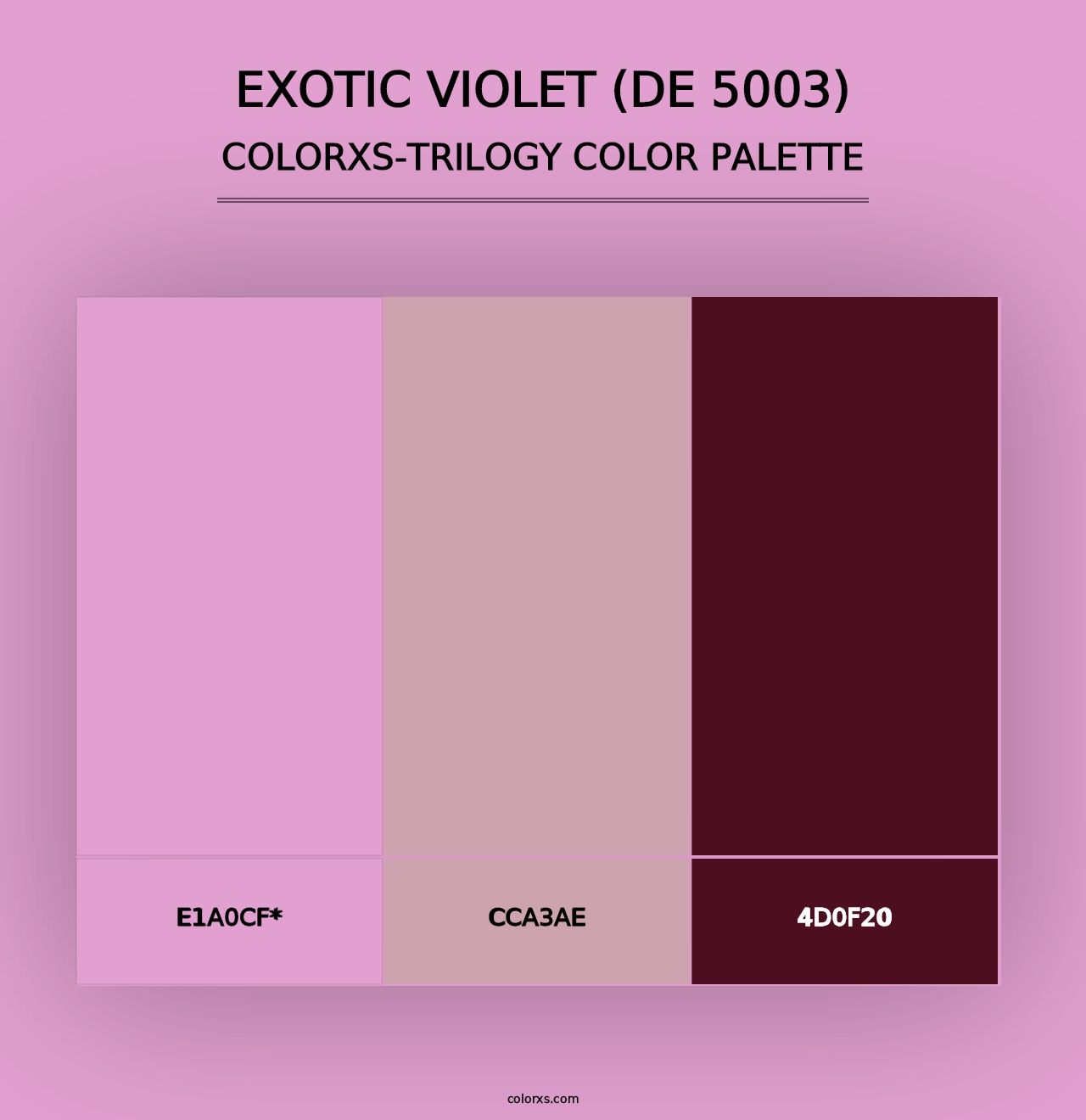 Exotic Violet (DE 5003) - Colorxs Trilogy Palette