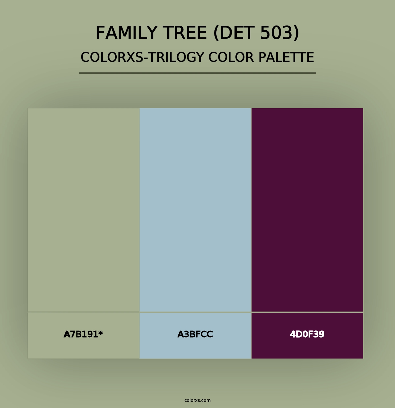 Family Tree (DET 503) - Colorxs Trilogy Palette