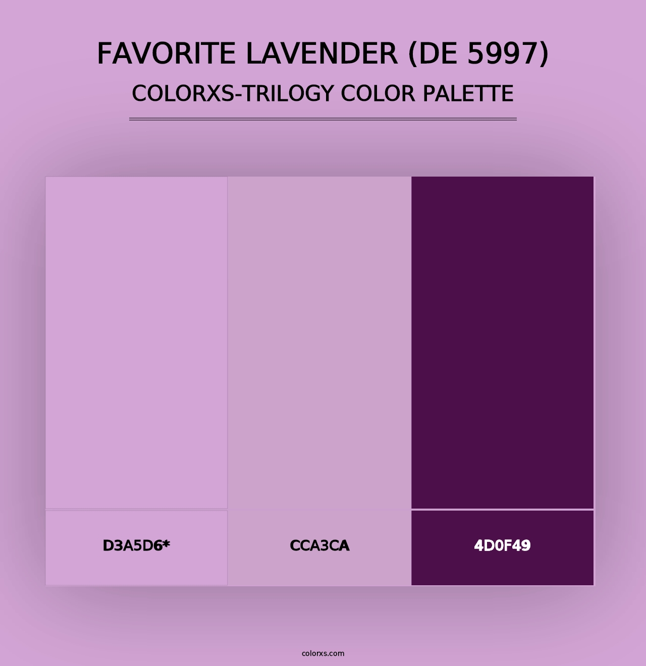 Favorite Lavender (DE 5997) - Colorxs Trilogy Palette